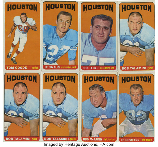 1965 Topps Football Houston Oilers Cards Group Lot of 31., Lot #43111