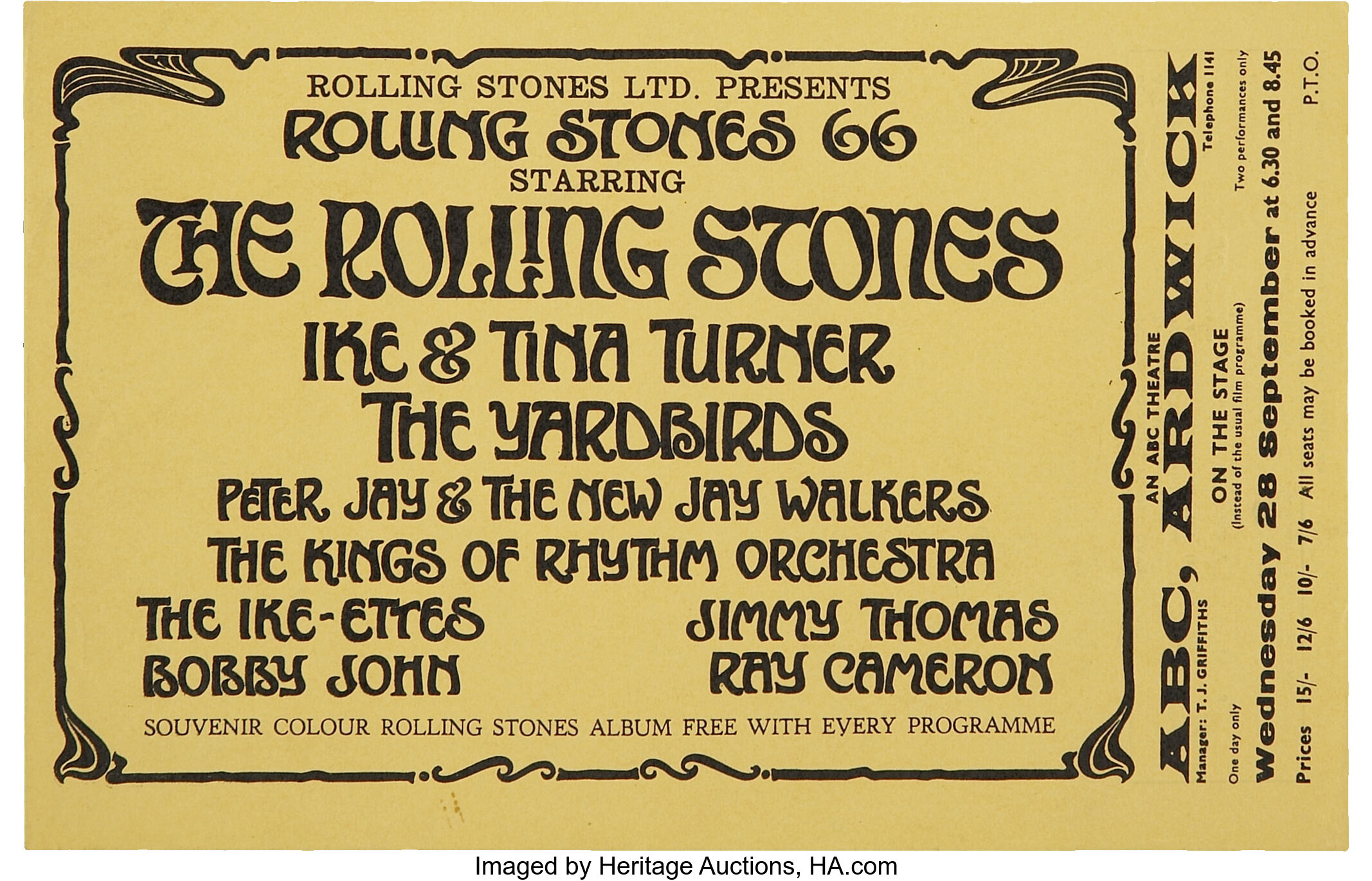 Rolling Stones/Ike and Tina Turner/Yardbirds ABC Ardwick Concert