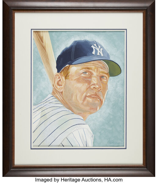 Mickey Mantle artwork by Dick Perez featured - Sports Collectors