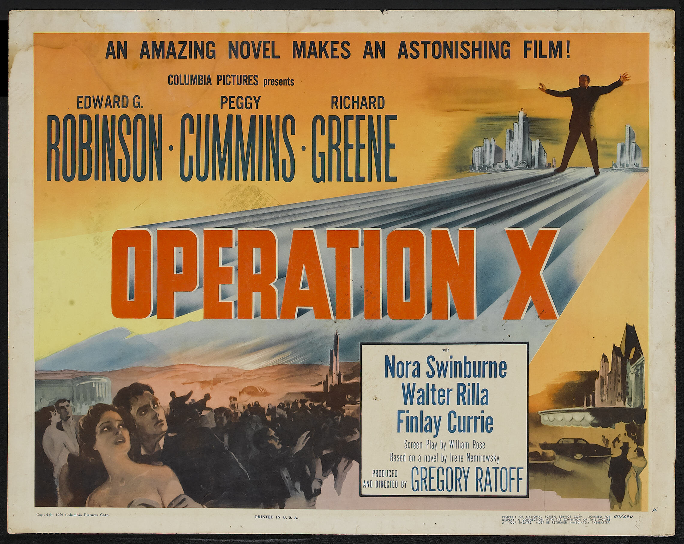 Operation X (Columbia, 1950). Half Sheet (22" X 28") Style A. | Lot ...