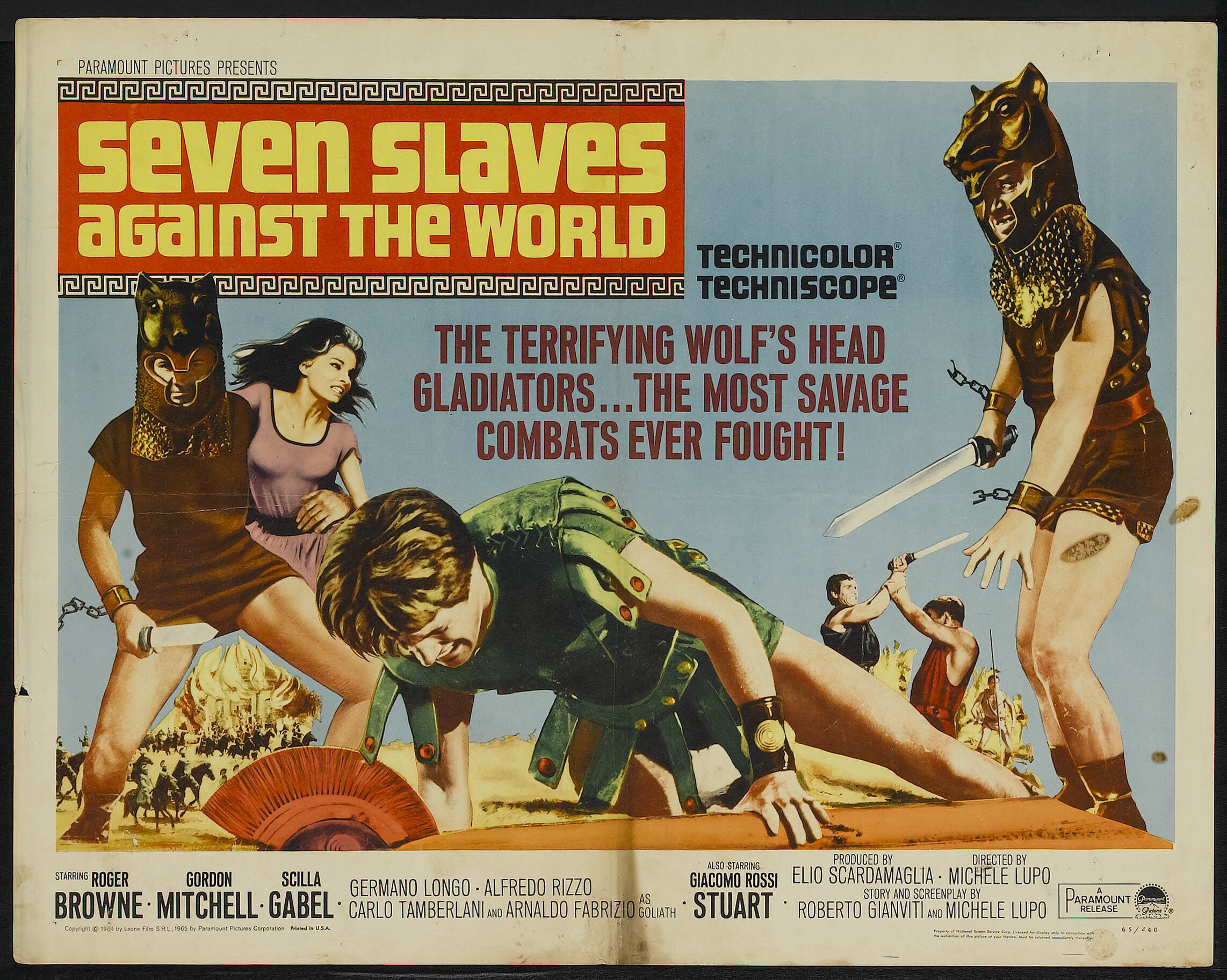 Seven Slaves Against the World (Paramount, 1965). Half Sheet (22