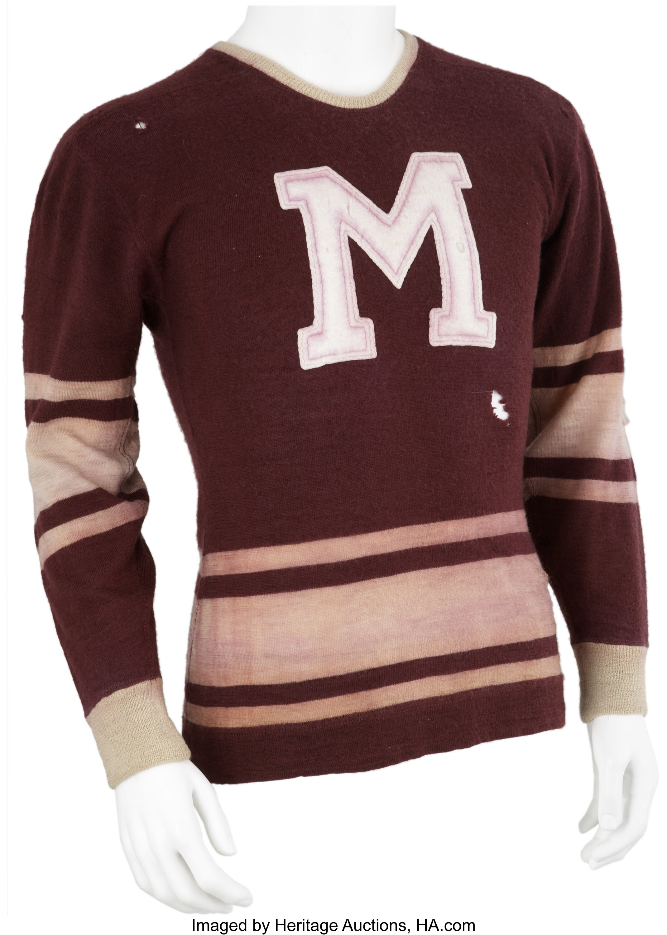 Mid-1930's Russ Blinco Game Worn Montreal Maroons Jersey. Hockey, Lot  #80118