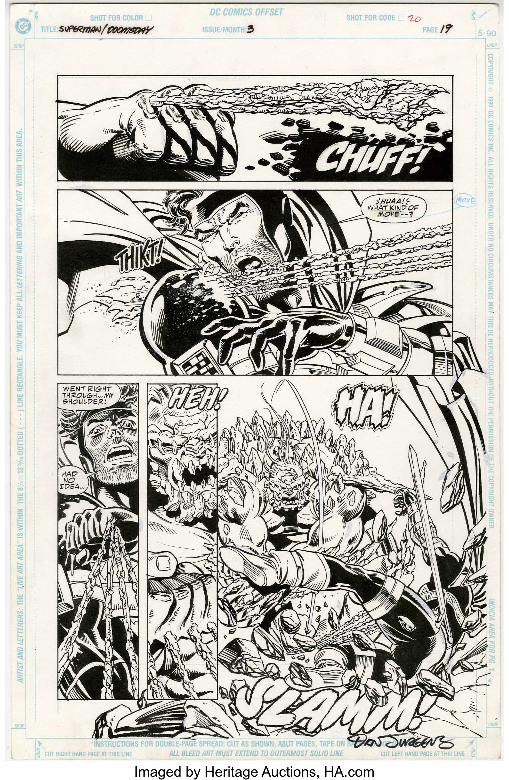 Dan Jurgens And Brett Breeding Superman Doomsday 3 Page 19 Lot 12545 Heritage Auctions