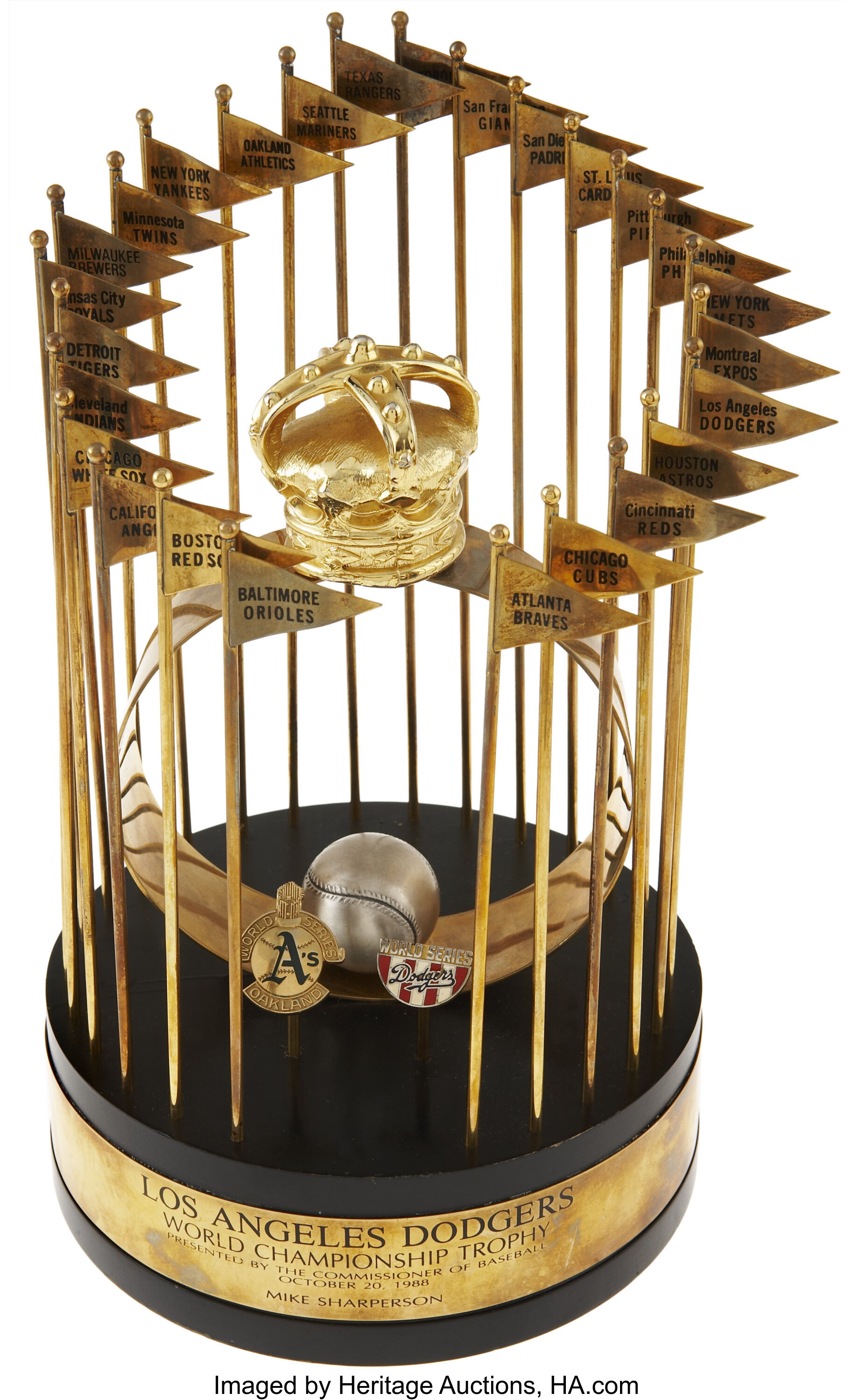 1988 Los Angeles Dodgers World Championship Trophy Presented to, Lot  #19826
