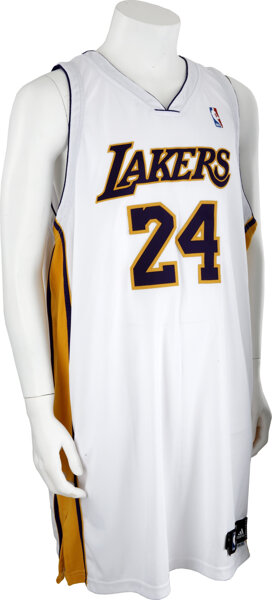 KOBE BRYANT 2006-2007 GAME WORN AND SIGNED LOS ANGELES LAKERS JERSEY