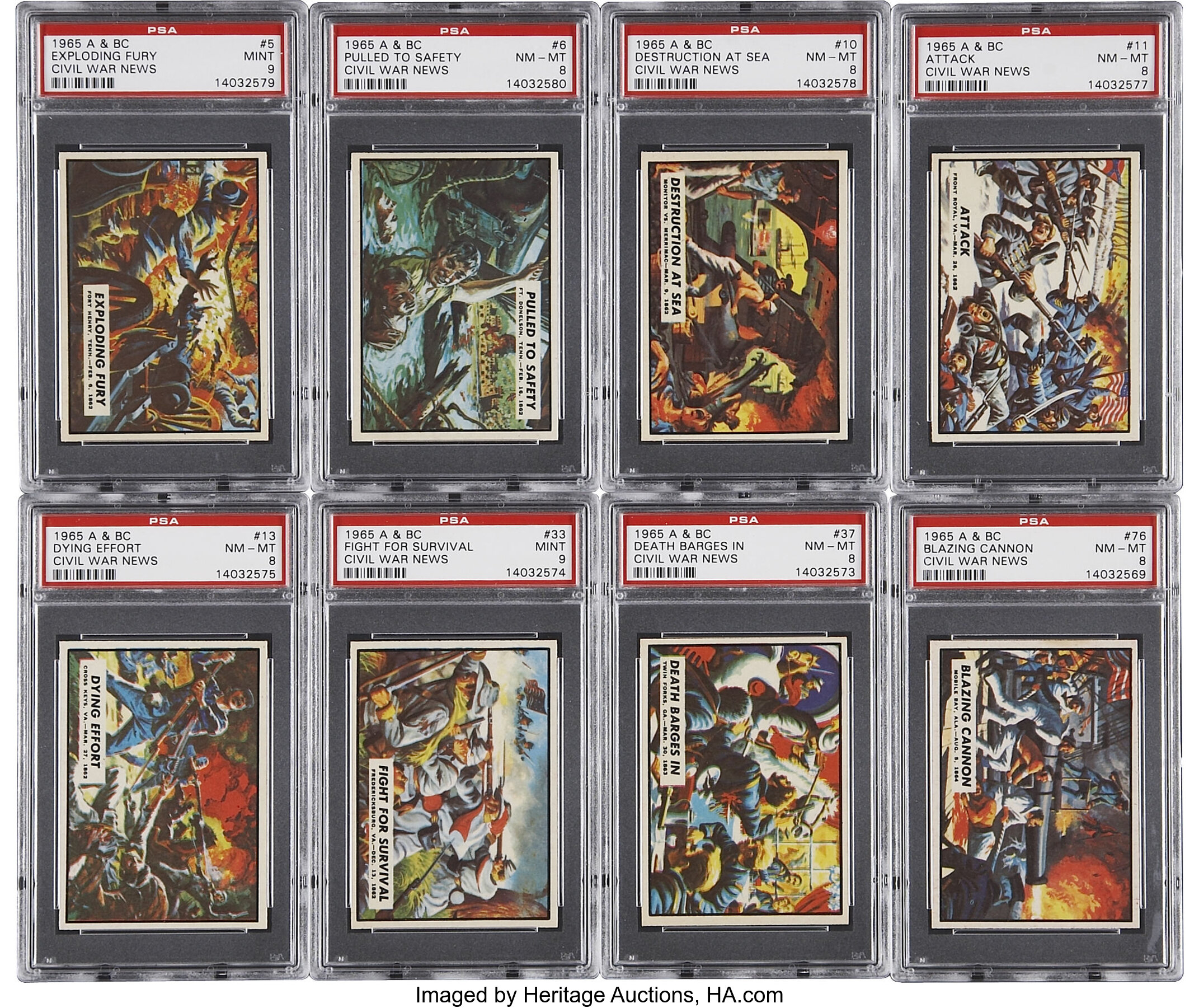 1965 A&BC Gum "Civil War News" Complete Set (88).... Non-Sport | Lot #19575  | Heritage Auctions