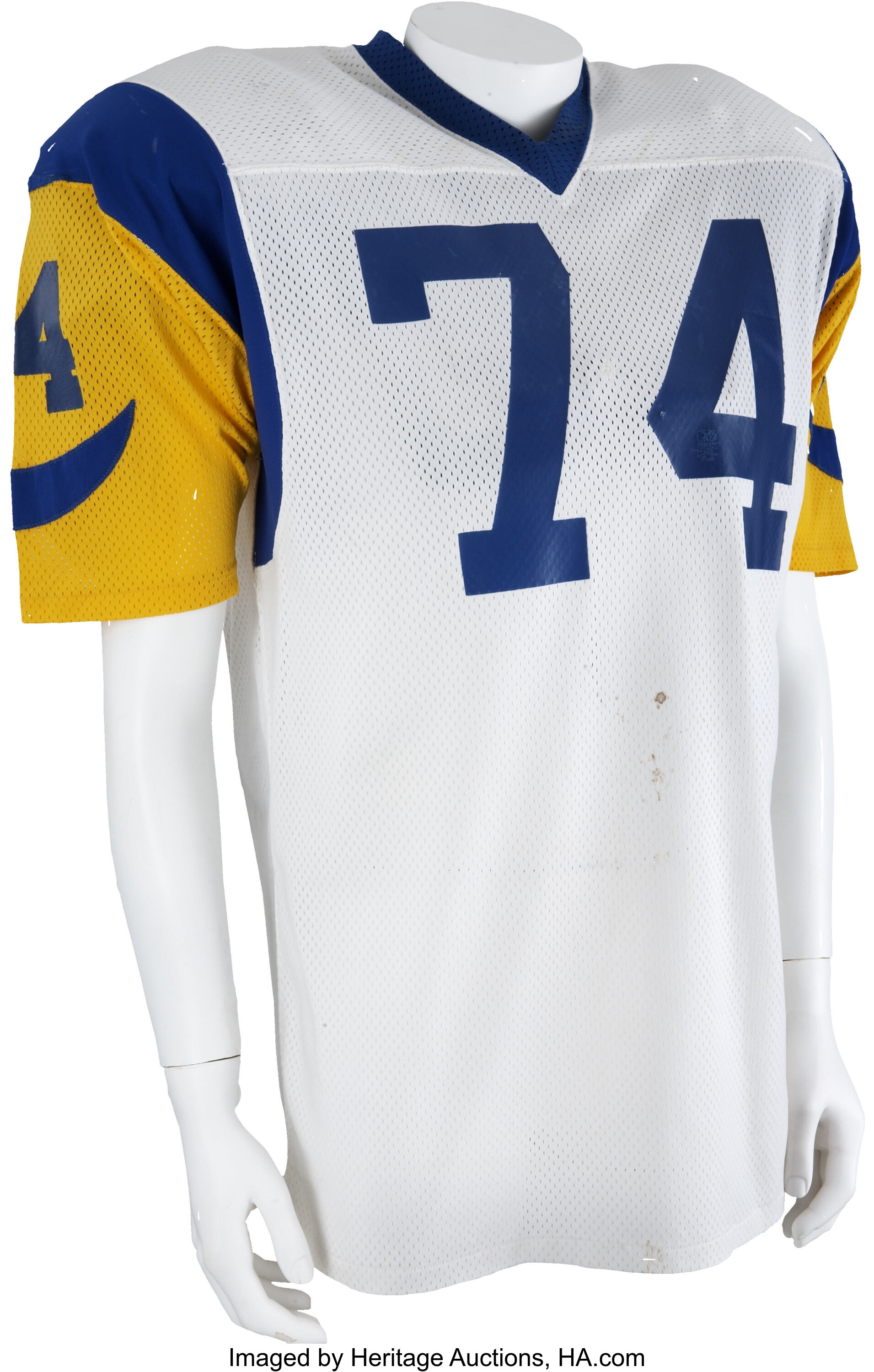 1976 Merlin Olsen Game Worn Jersey. Football Collectibles, Lot #20050