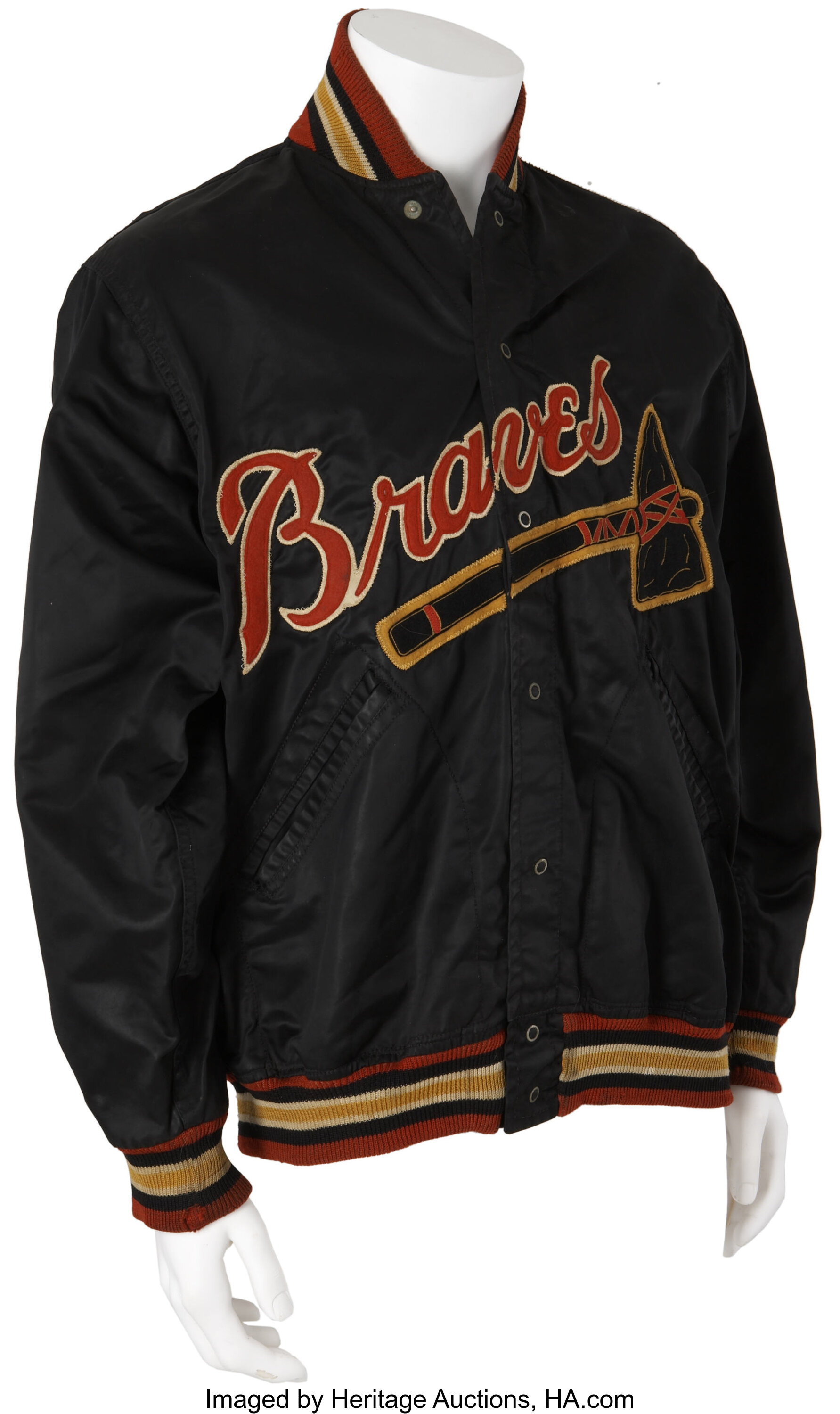 Circa 1957 Milwaukee Braves Game Worn Warm-Up Jacket. Baseball, Lot  #19845