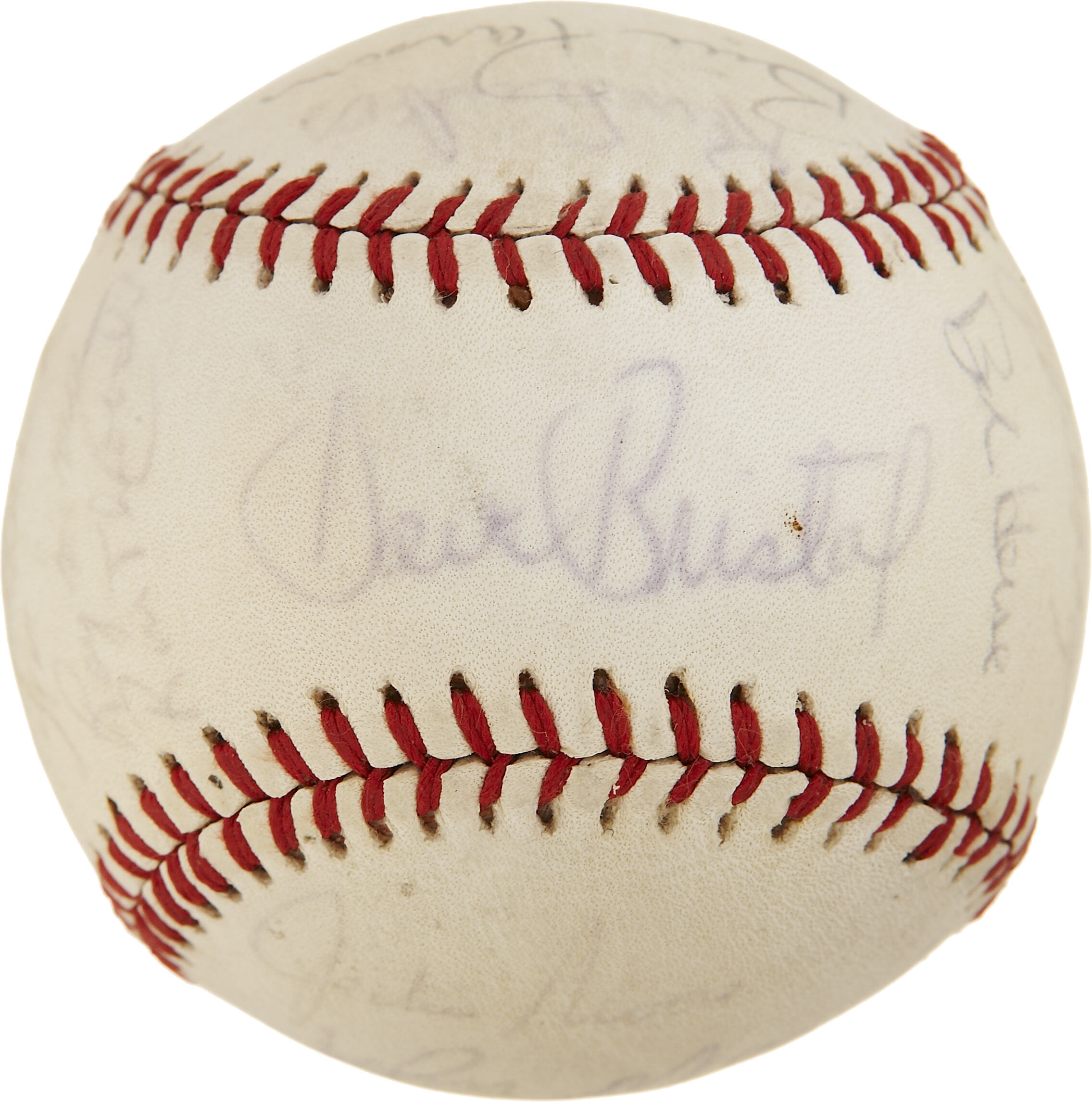 1971 Milwaukee Brewers Team Signed Baseball. Autographs