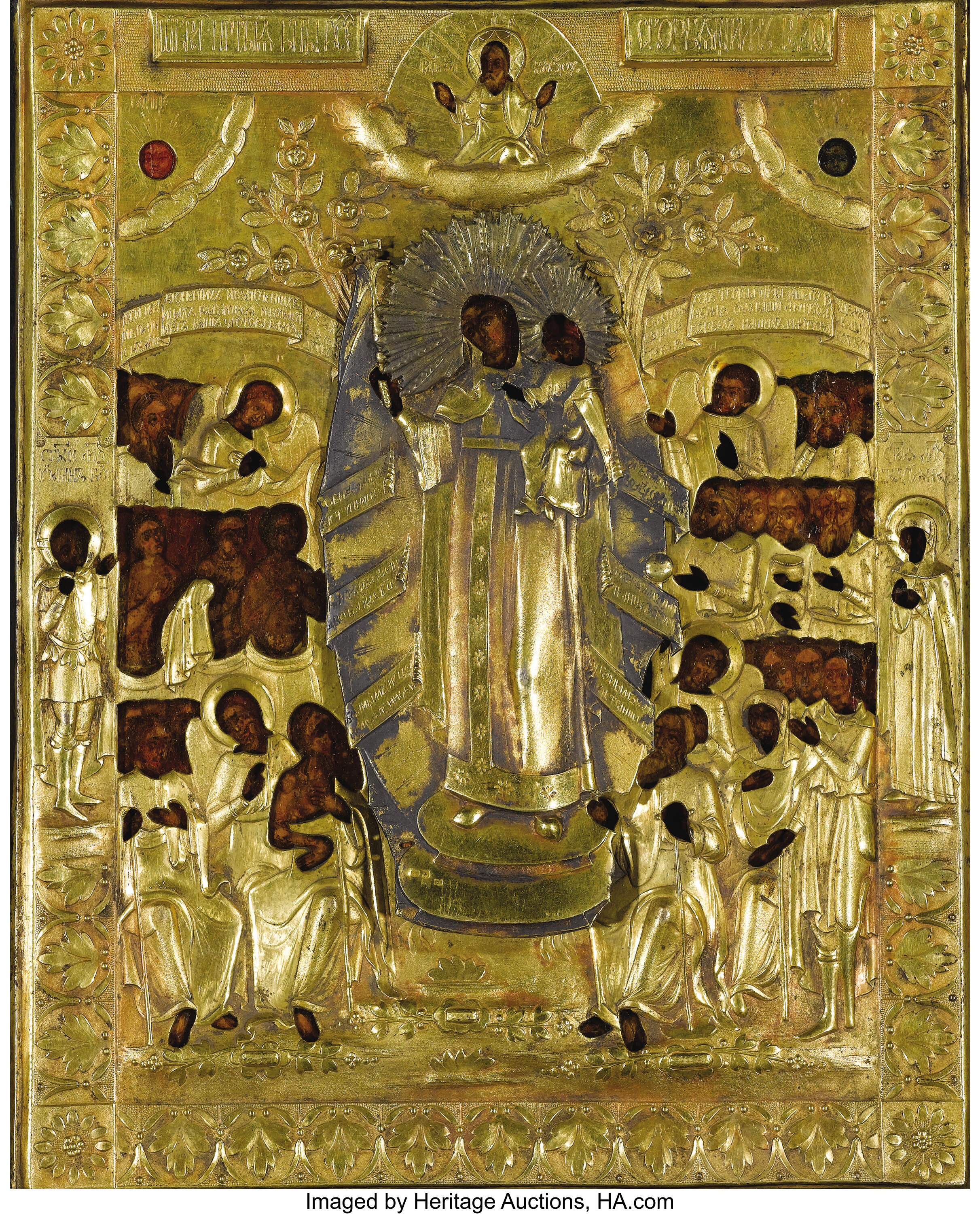 A Russian Icon Of The Mother Of God Joy To All Who Grieve 19th Lot Heritage Auctions