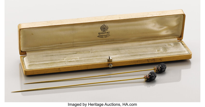 At Auction: Eight Gold Hat Stick Pins