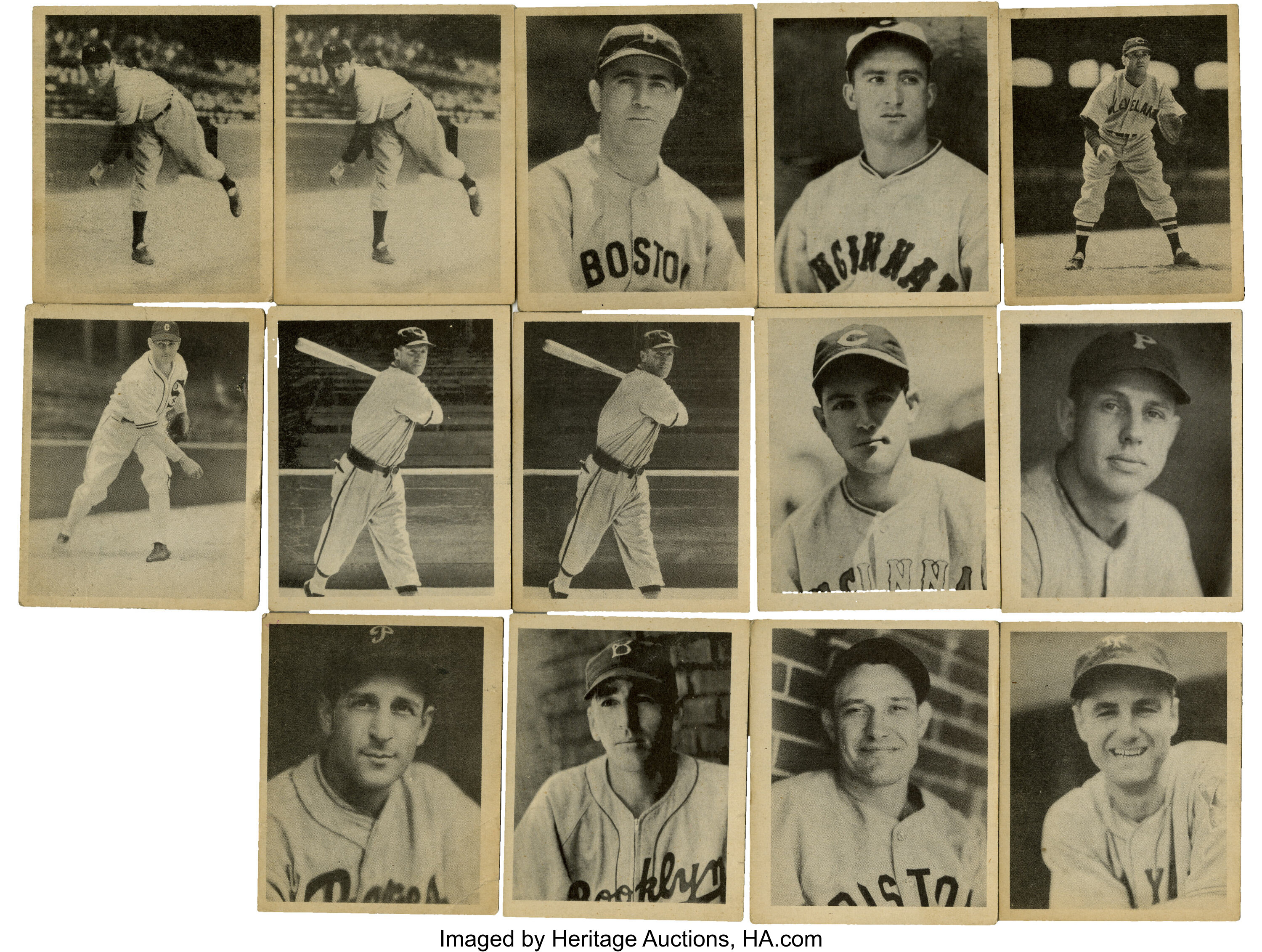 1939 Play Ball Baseball Group Lot of (14) Cards. ... Baseball Cards ...