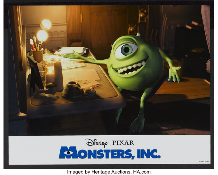 Concept art for Monsters, Inc. (2001), American postcard by…