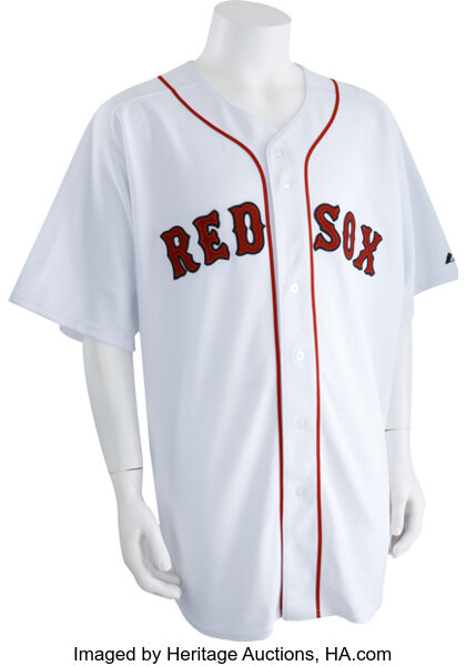 Majestic Boston Red Sox DAVID ORTIZ 2007 World Series Baseball Jersey WHITE