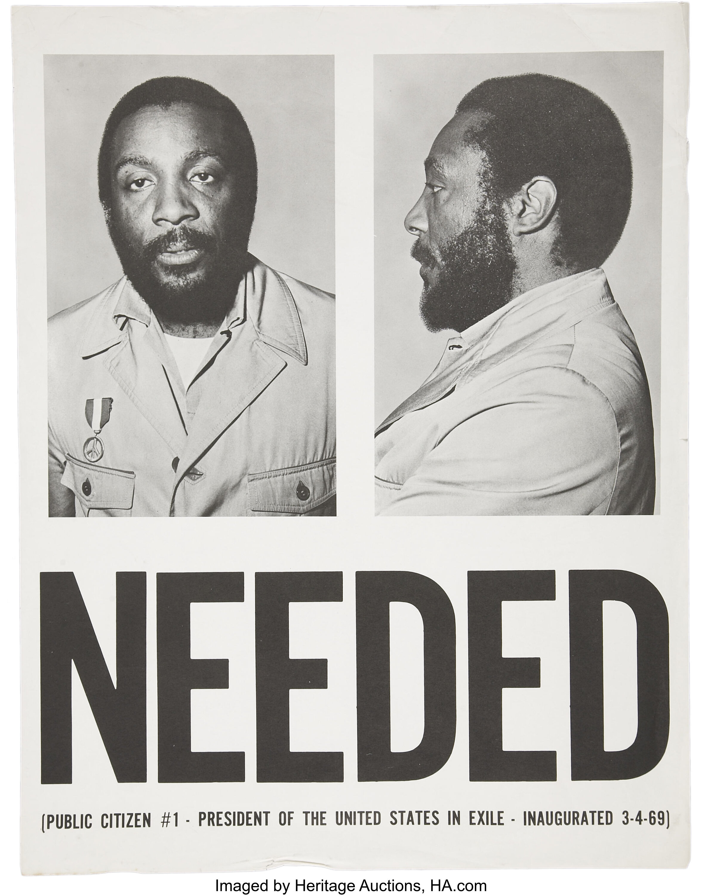 Dick Gregory &quot;Needed&quot; Poster (circa 1969).... Memorabilia Poster | Lot #14466 | Heritage Auctions