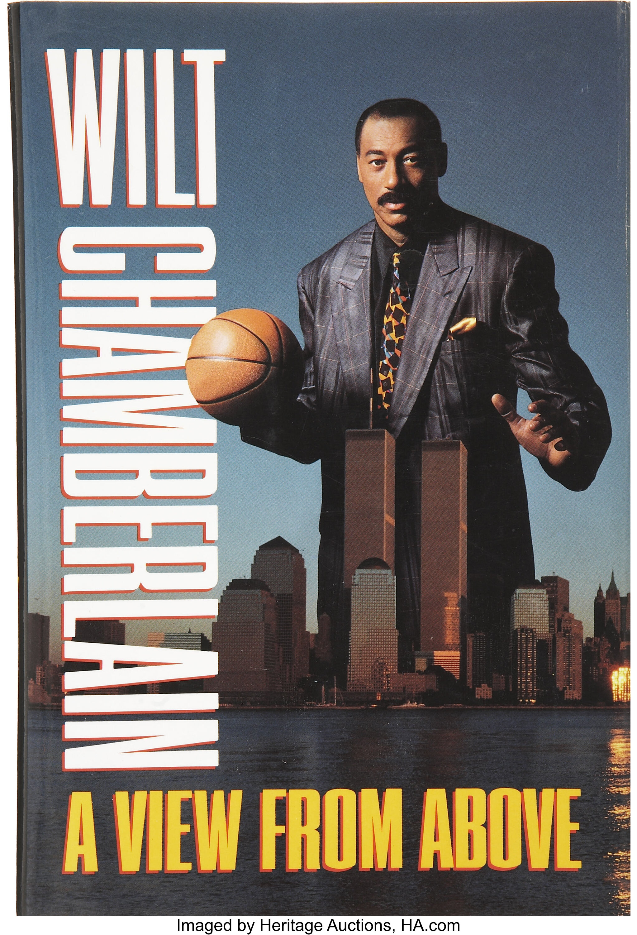 Wilt Chamberlain Signed A View From Above Book Basketball Lot Heritage Auctions