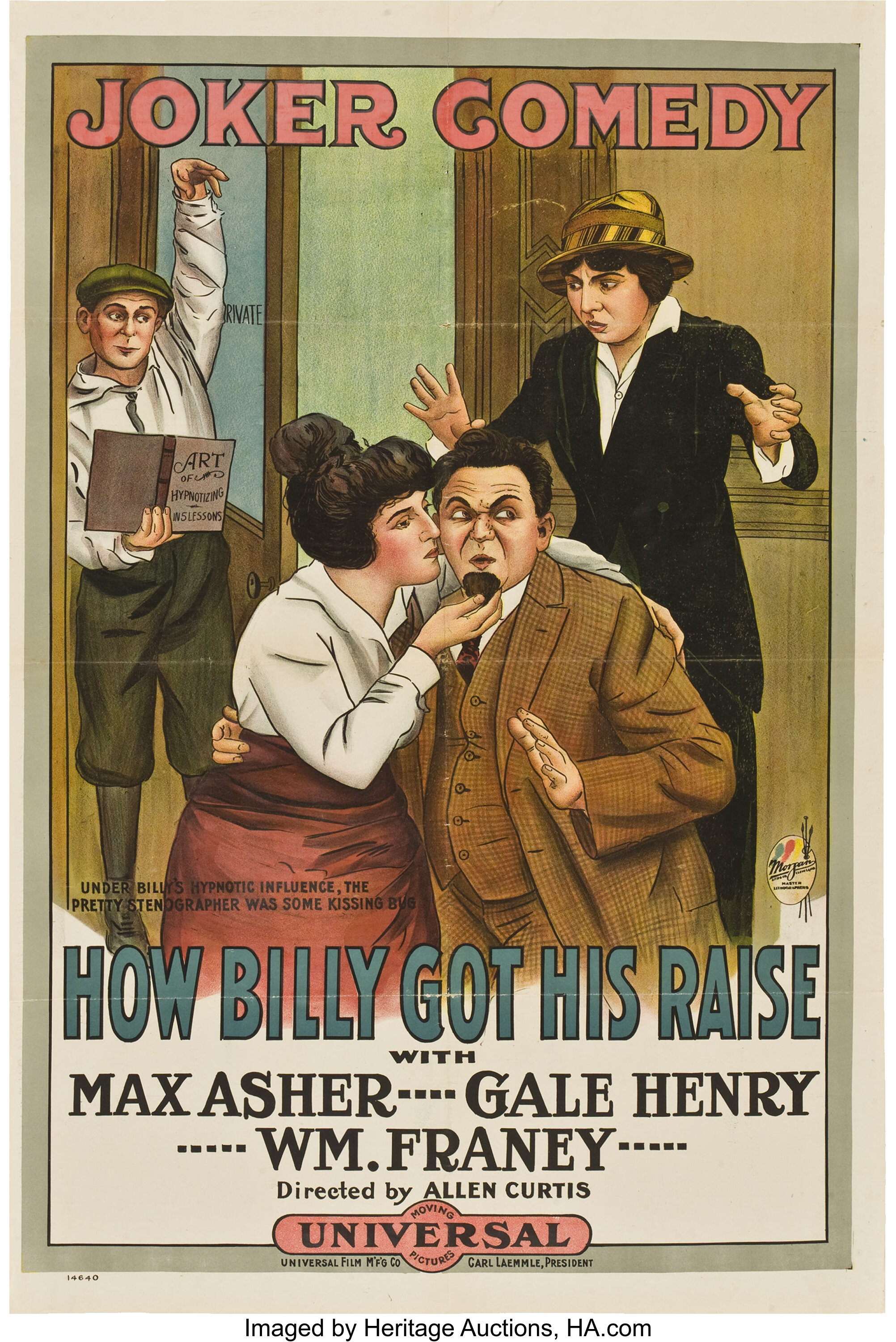 How Billy Got His Raise (Universal, 1915). One Sheet (27