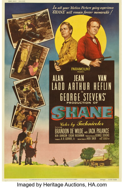 Shane Paramount 1953 Poster 40 X 60 Style Z Movie Lot