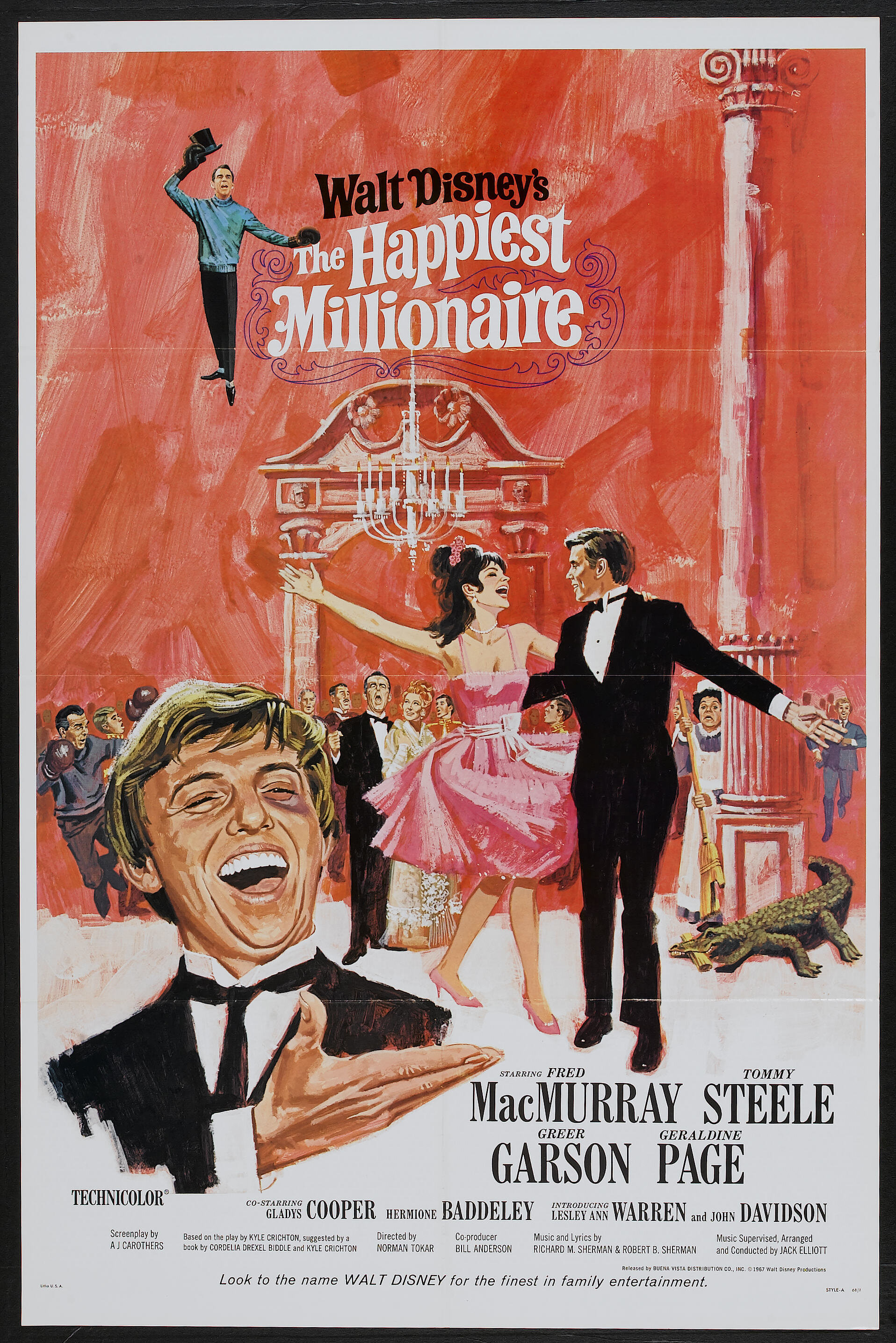 the-happiest-millionaire-lot-buena-vista-1967-one-sheets-5-lot