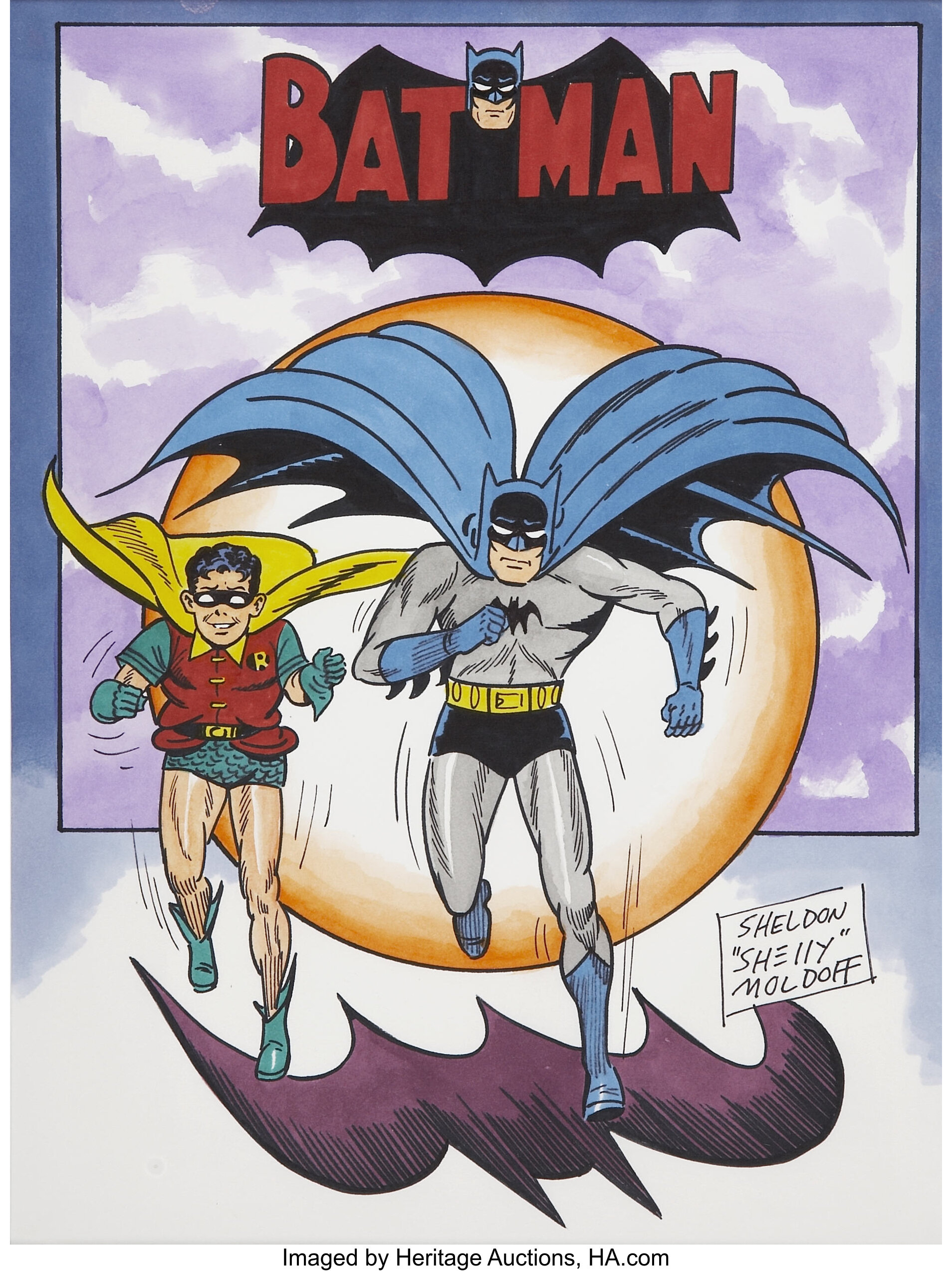 Sheldon Moldoff Batman and Robin Illustration Original Art | Lot #92361 |  Heritage Auctions