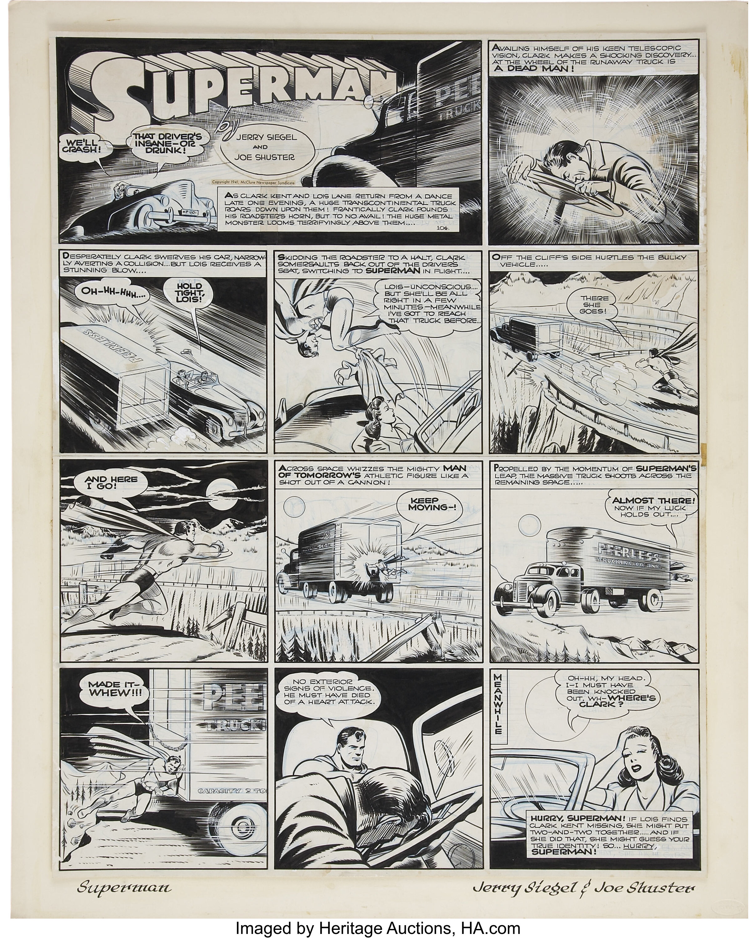 joe shuster comic