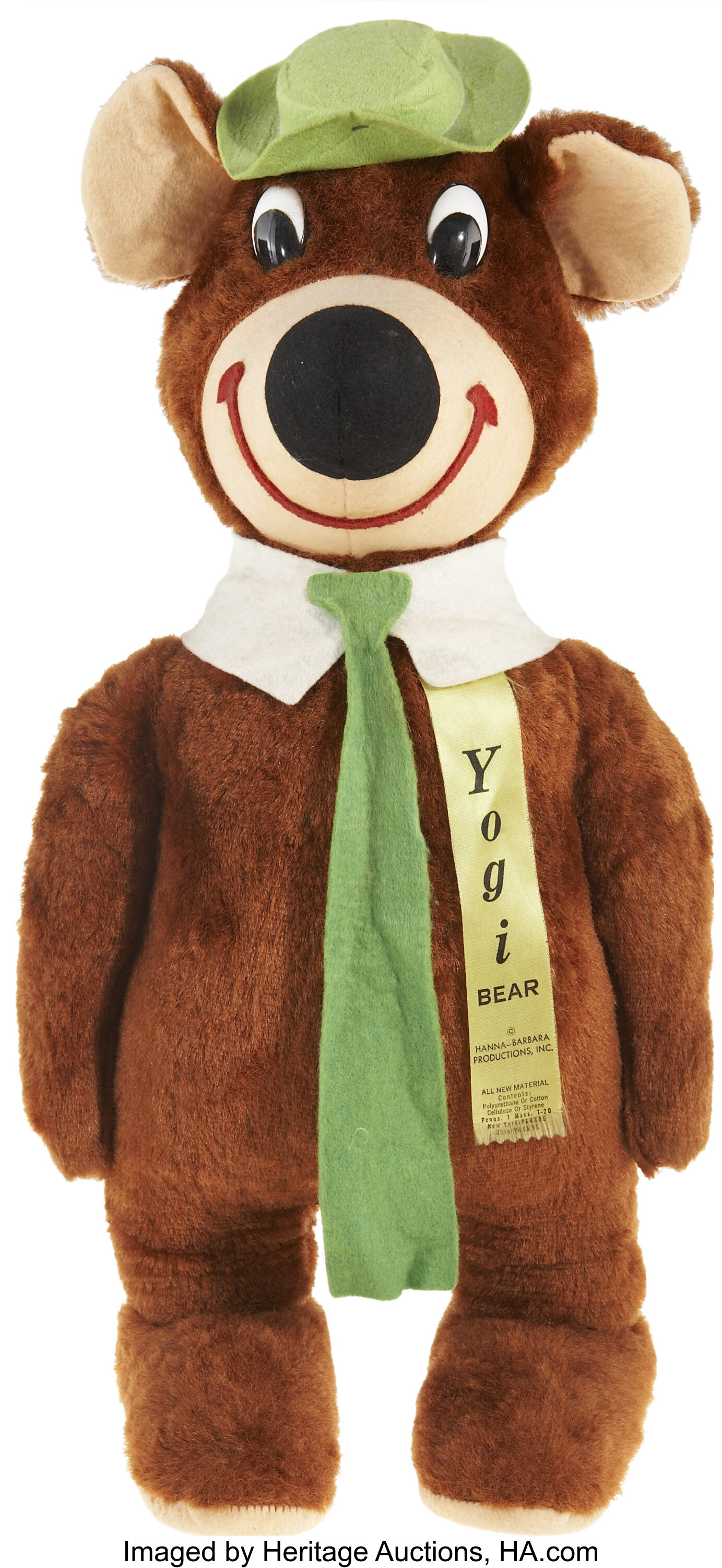 Hanna Barbera Yogi Bear Oversized Plush Toy (circa 1960s