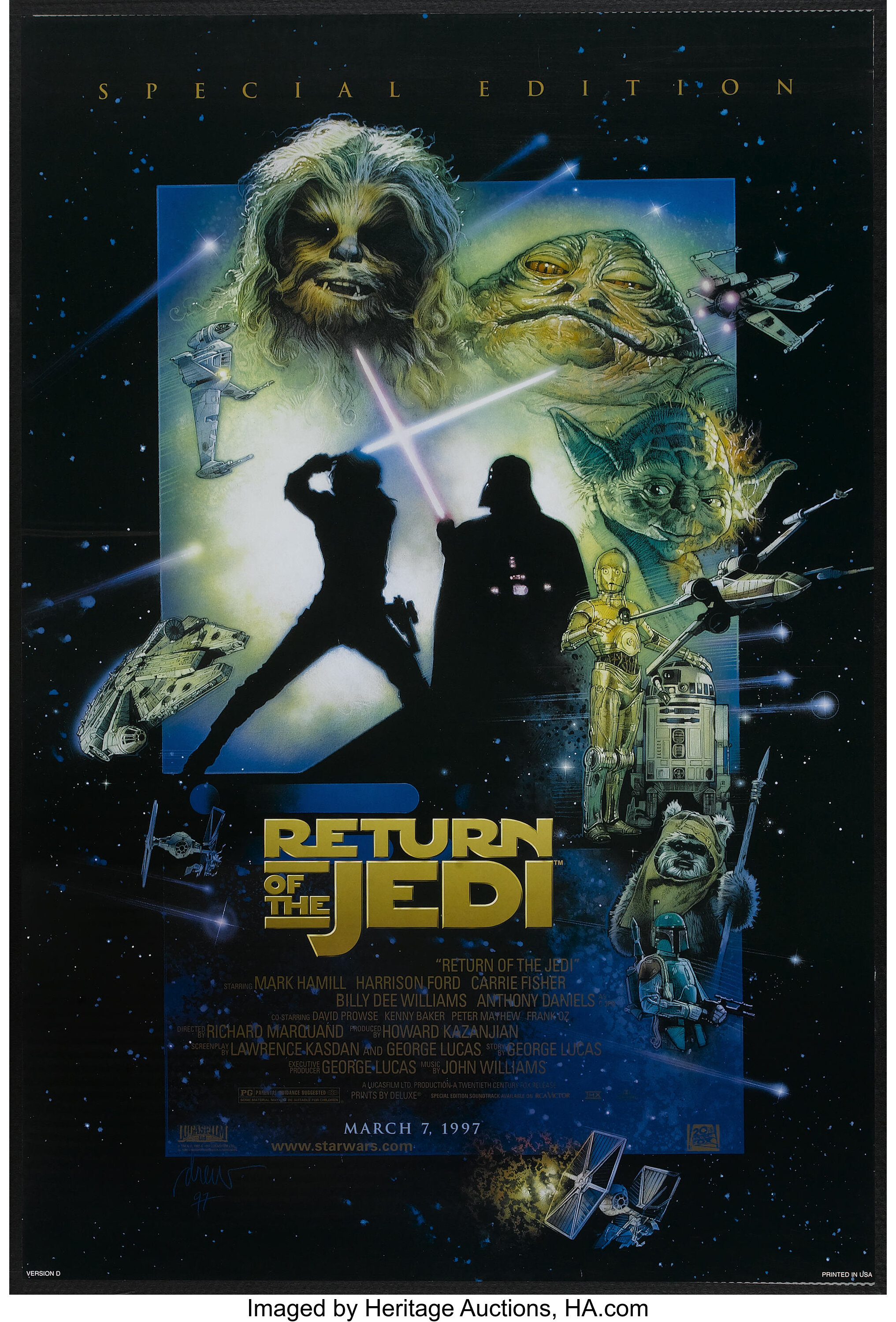 Return of the Jedi (20th Century Fox, R-1997). Special Edition One ...