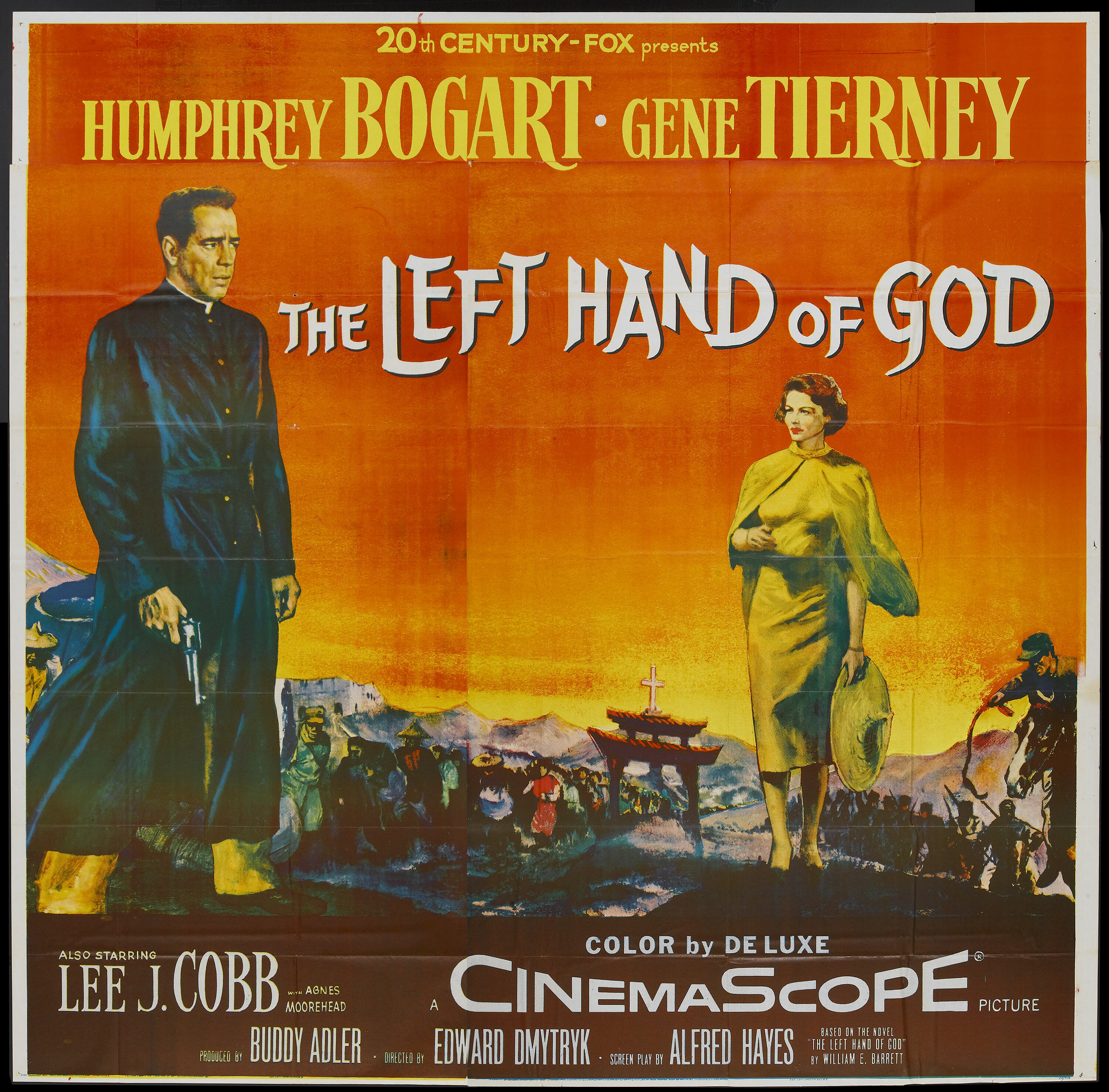 the-left-hand-of-god-20th-century-fox-1955-six-sheet-81-x-lot