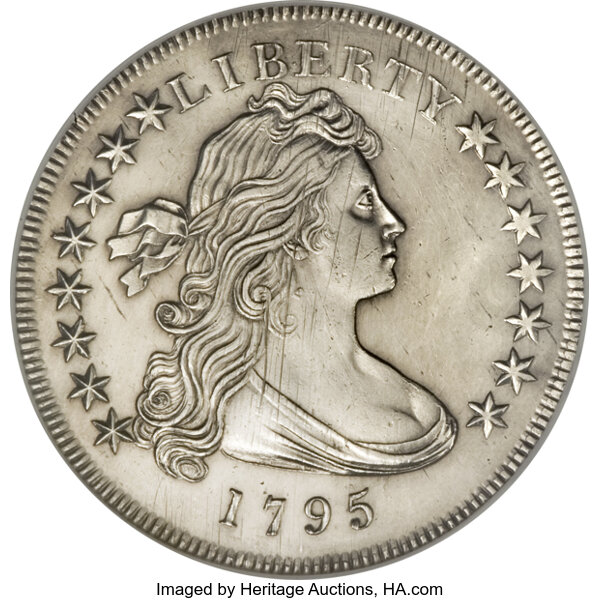 1795 $1 Draped Bust Silver Dollar (Centered Bust) PCGS MS62