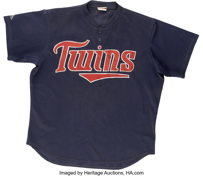 Sold at Auction: Kirby Puckett Minnesota Twins professional model road  jersey c.1990s: Possibly Batting Practice or Warm Up (Ex-Don Leppert  Collection).