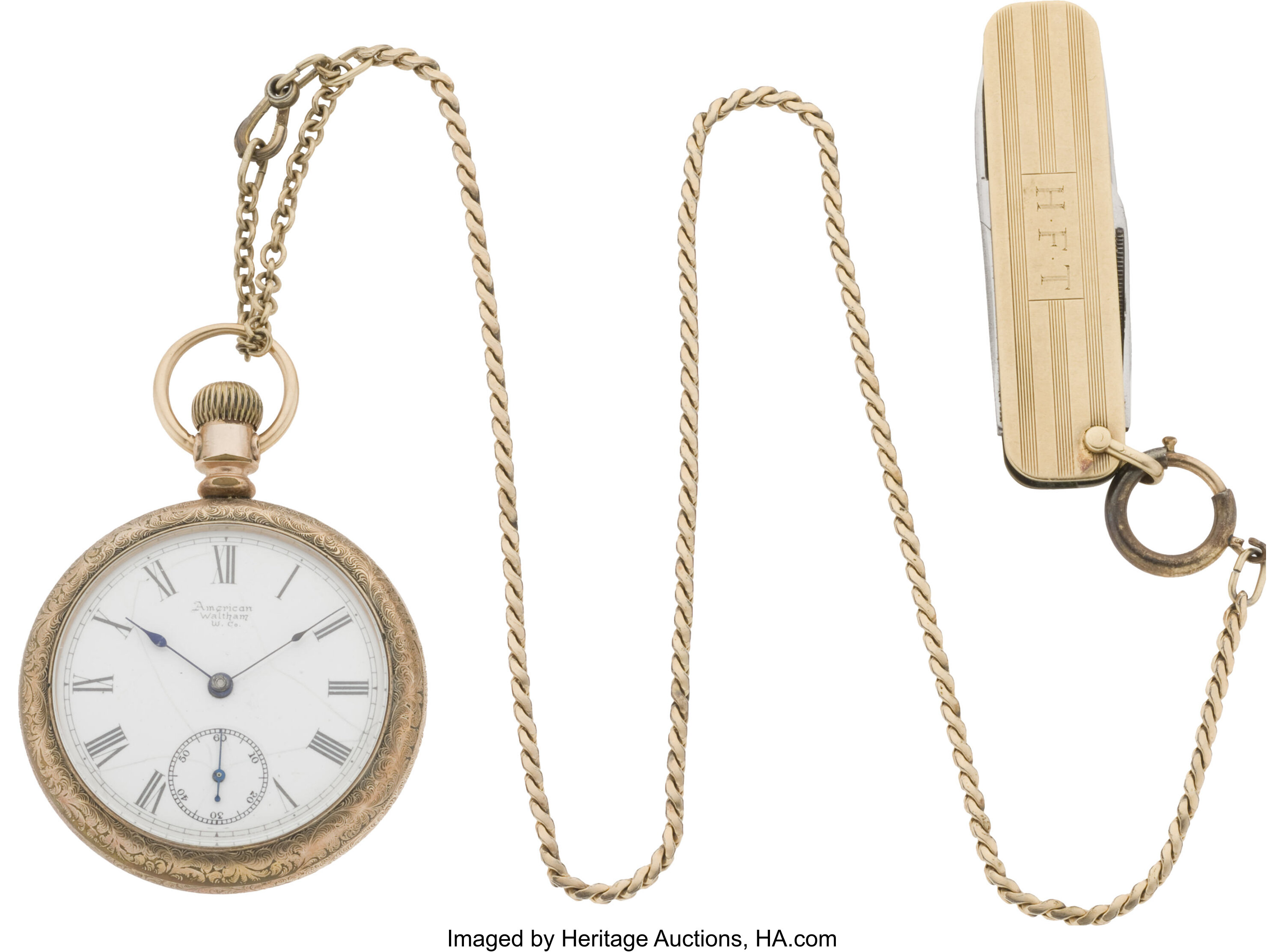 Waltham pocket 2024 watch chain