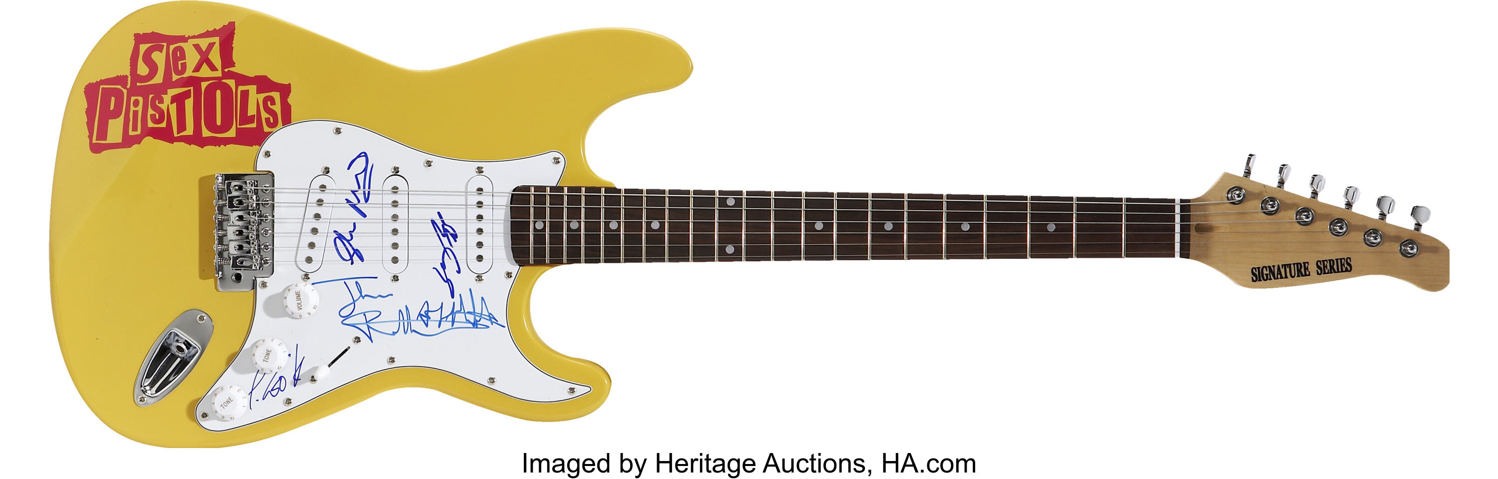 Sex Pistols Band Signed Guitar Music Memorabilia Autographs And Lot 50134 Heritage Auctions