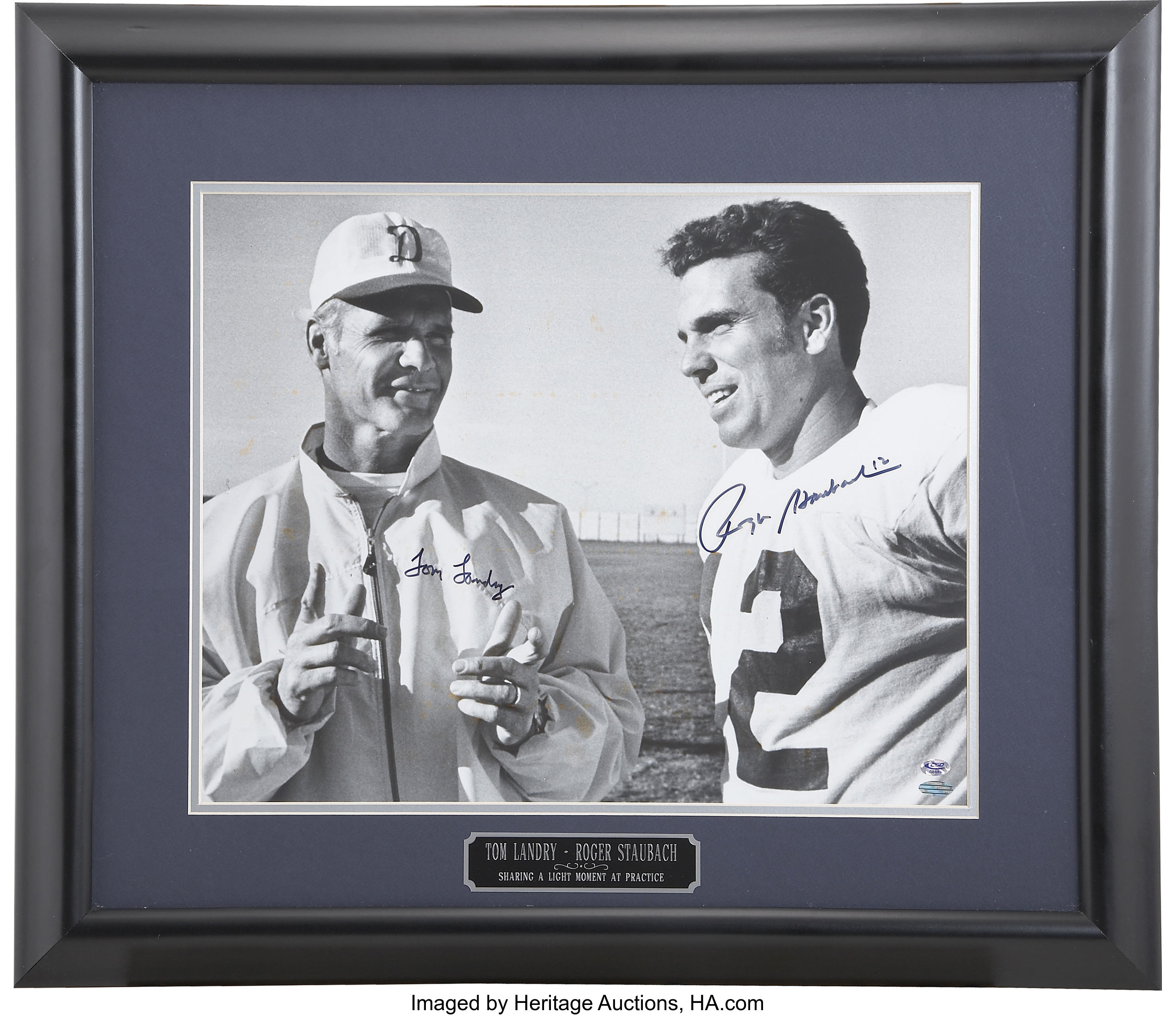 Dallas Cowboys Head Coach Tom Landry and #12 Quarterback Roger Staubach  Jigsaw Puzzle by Donna Wilson - Pixels