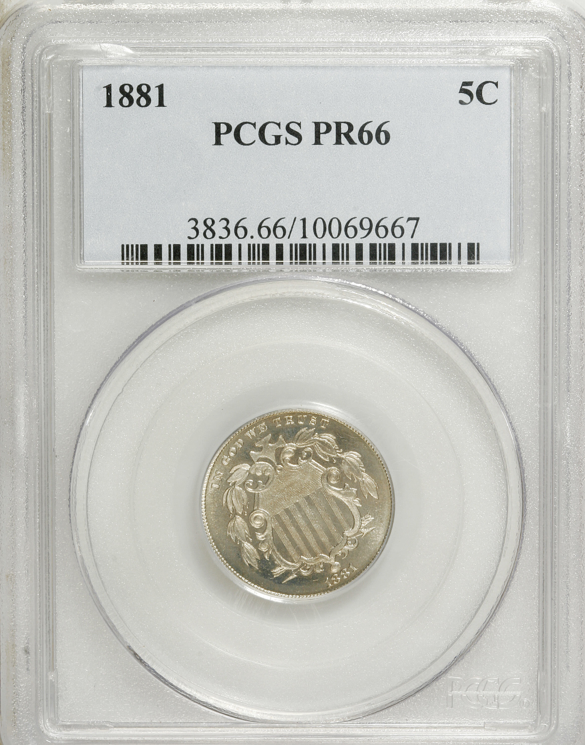 11 5c Pr66 Pcgs Pcgs Population 146 23 Ngc Census 168 24 Lot Heritage Auctions