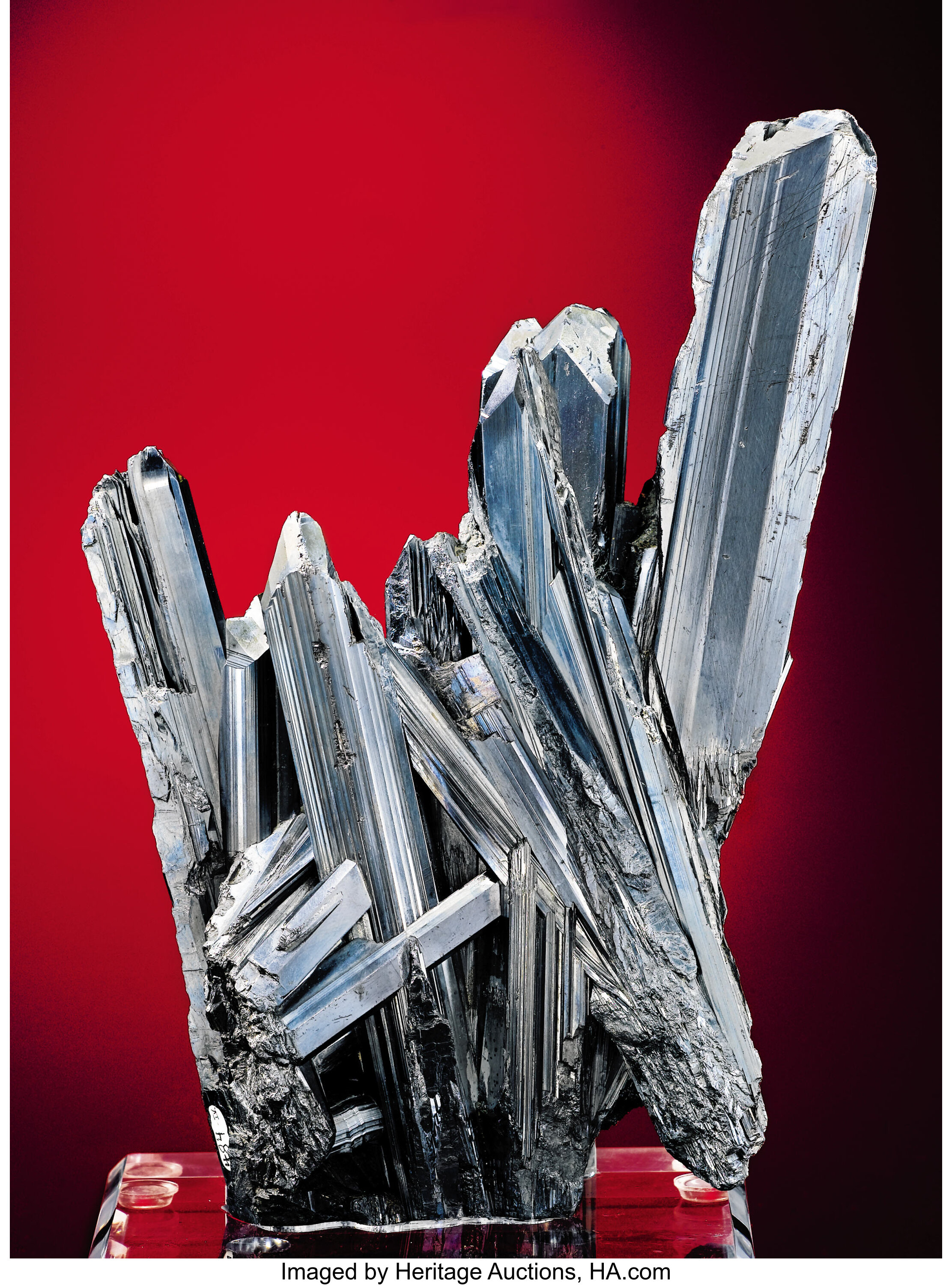 Classic Japanese Stibnite Cluster Minerals Crystals Lot Heritage Auctions