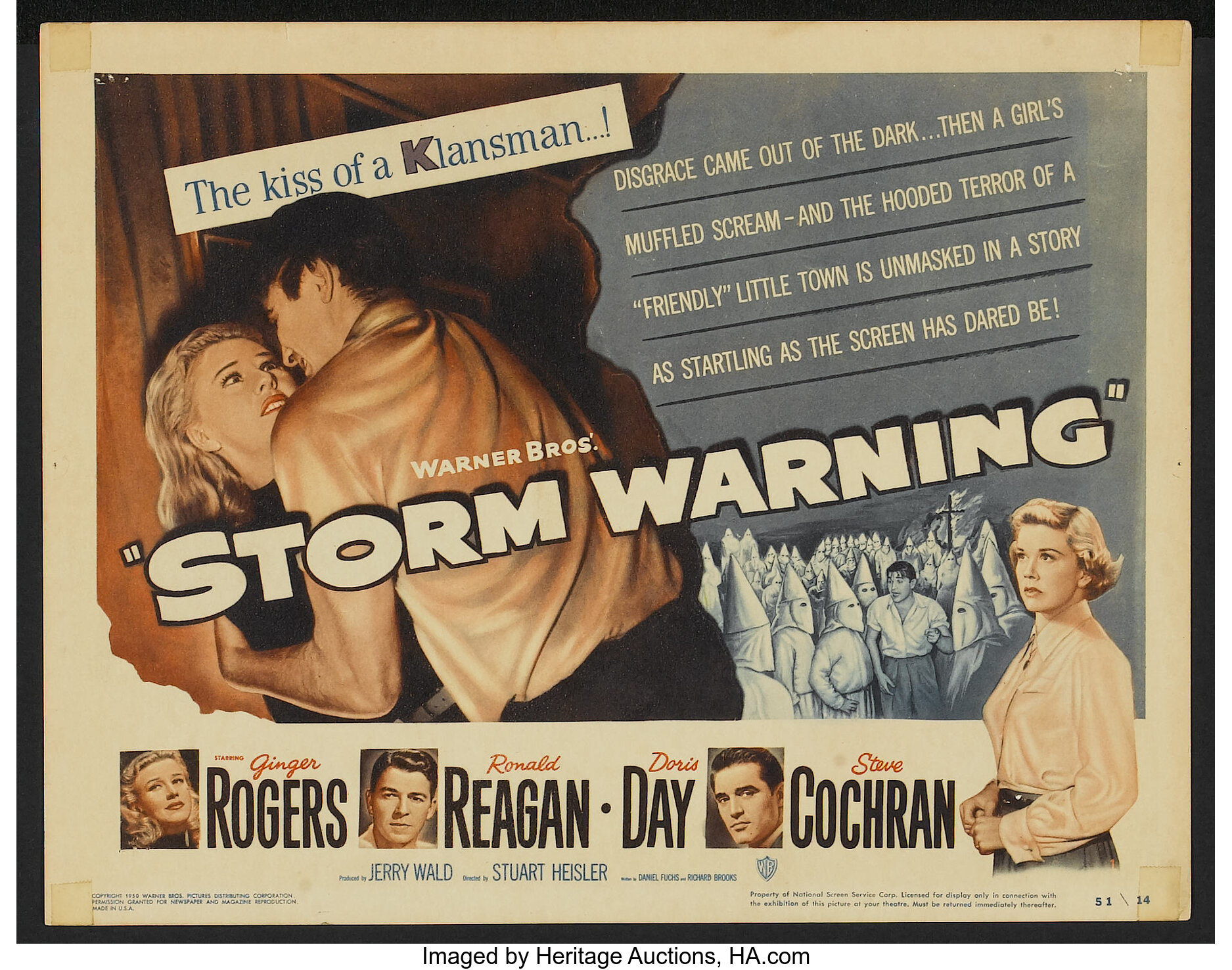 Storm Warning Warner Brothers 1951 Lobby Card Set Of 8 11 X Lot Heritage Auctions