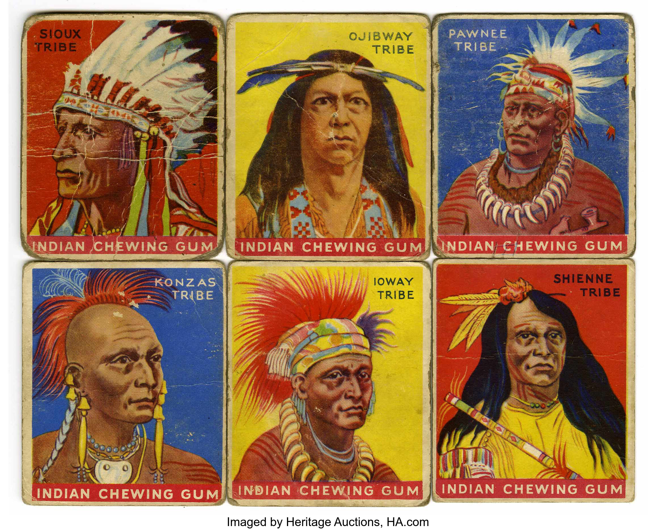American Indian Vintage Trading Cards Group (Goudey, 1933)., Lot #14499