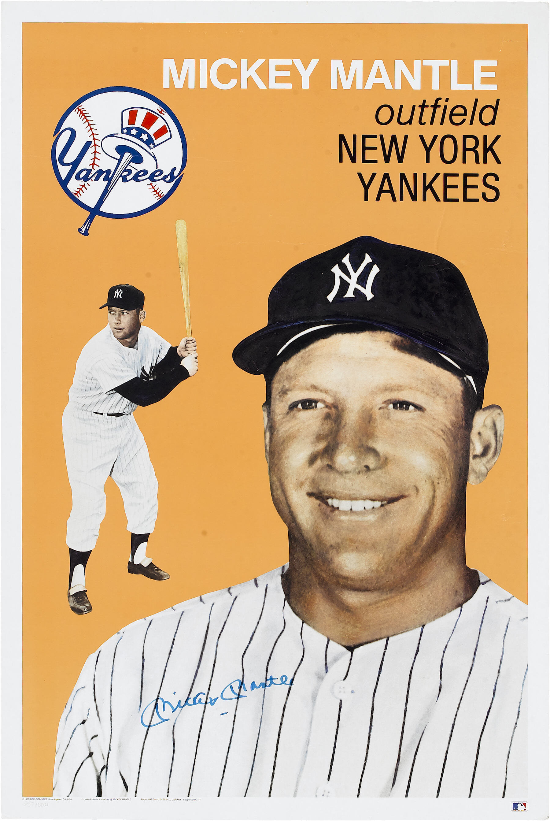 Sports Memorabilia  MICKEY MANTLE Autographed Photo