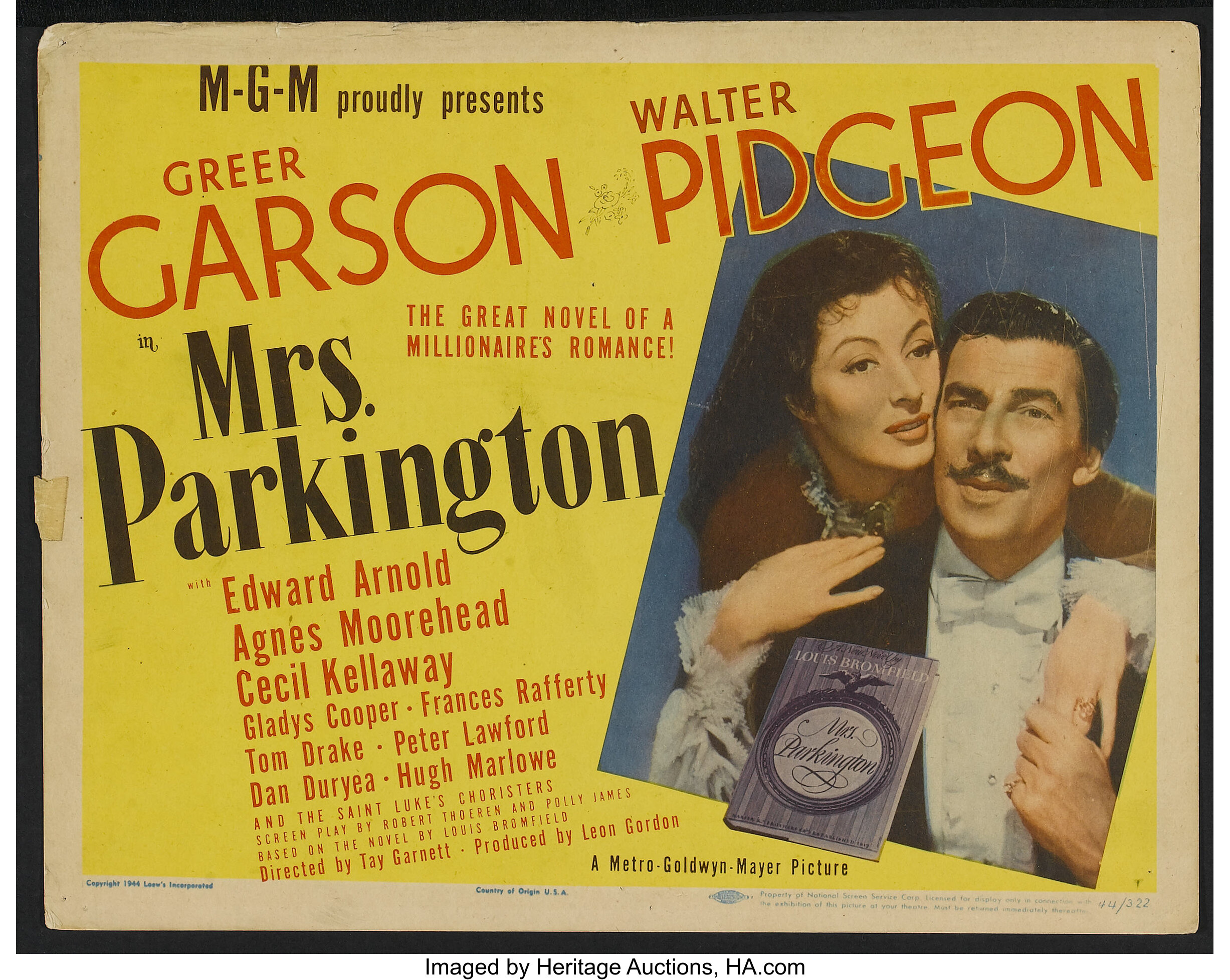 Mrs. Parkington (MGM, 1944). Lobby Card Set of 8 (11