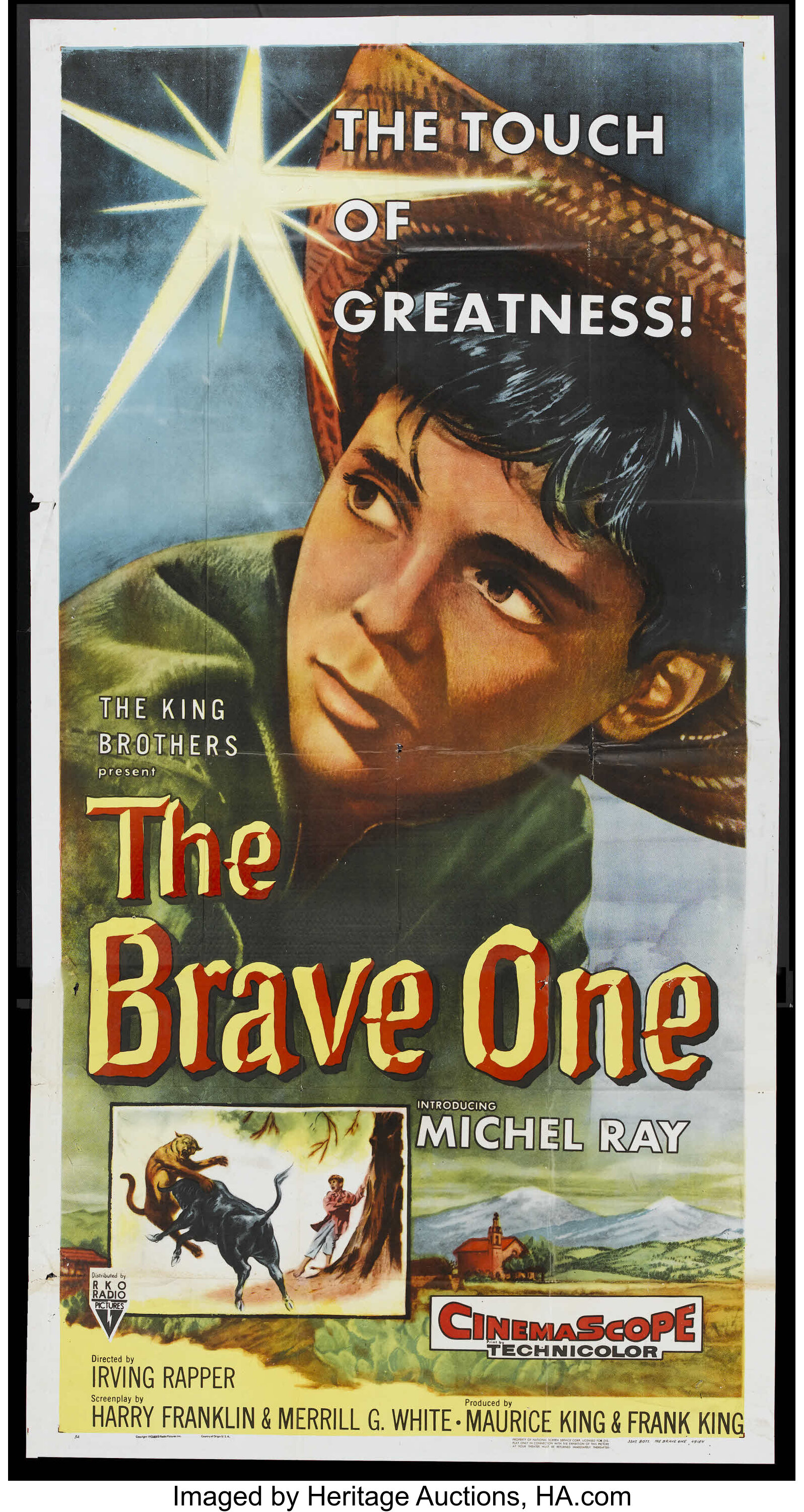 The Brave One (RKO, 1956). Three Sheet (41 X 81). Drama