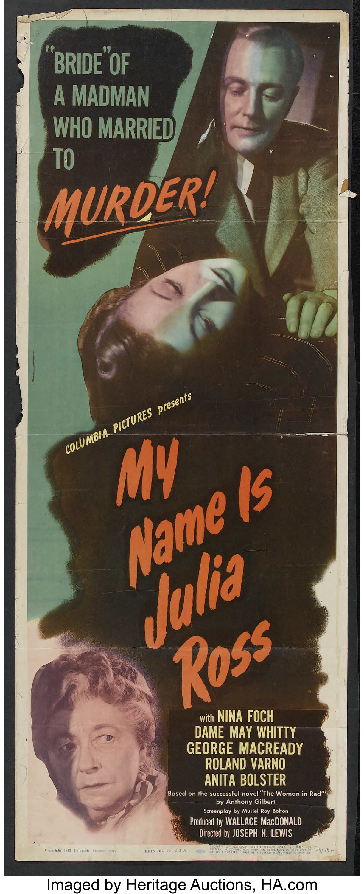 My Name Is Julia Ross (Columbia, 1945). Insert (14" X 36"). Film | Lot #25214 Heritage Auctions