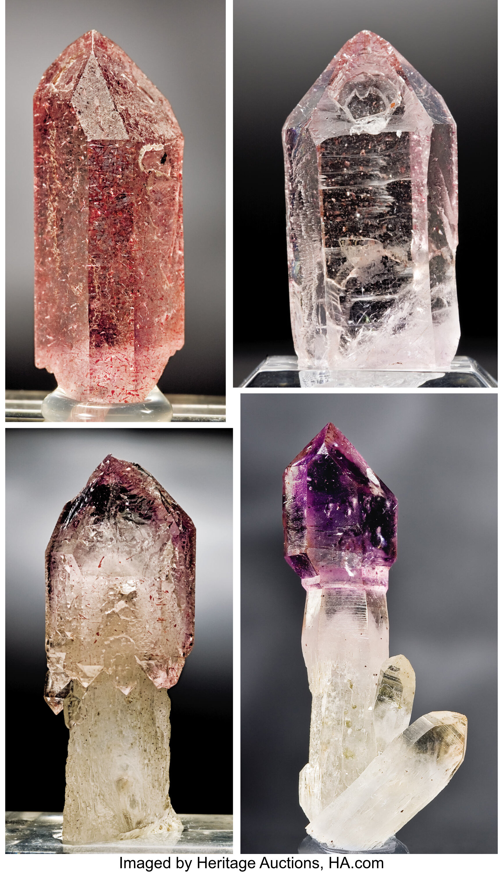 COLLECTION OF 4 DENNY MOUNTAIN QUARTZ SPECIMENS. ... (Total: 4 | Lot ...