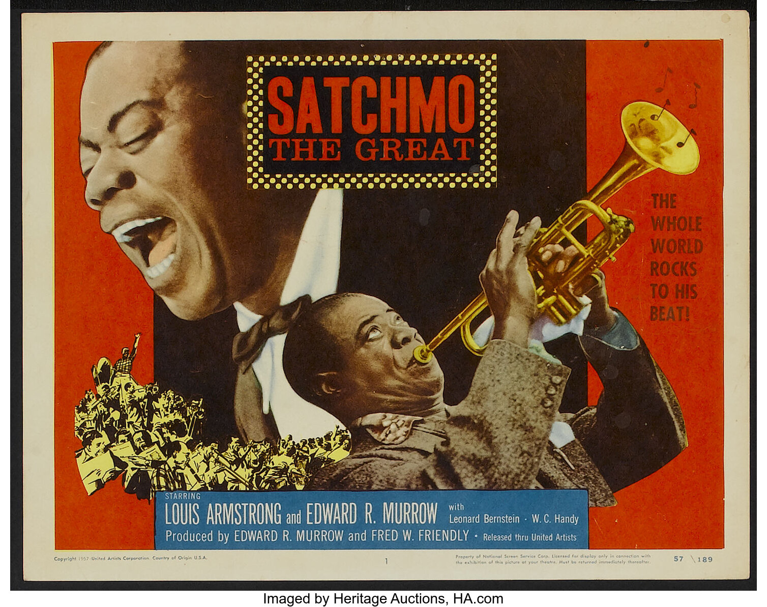 Satchmo The Great (United Artists, 1957). Lobby Card Set of 8 (11