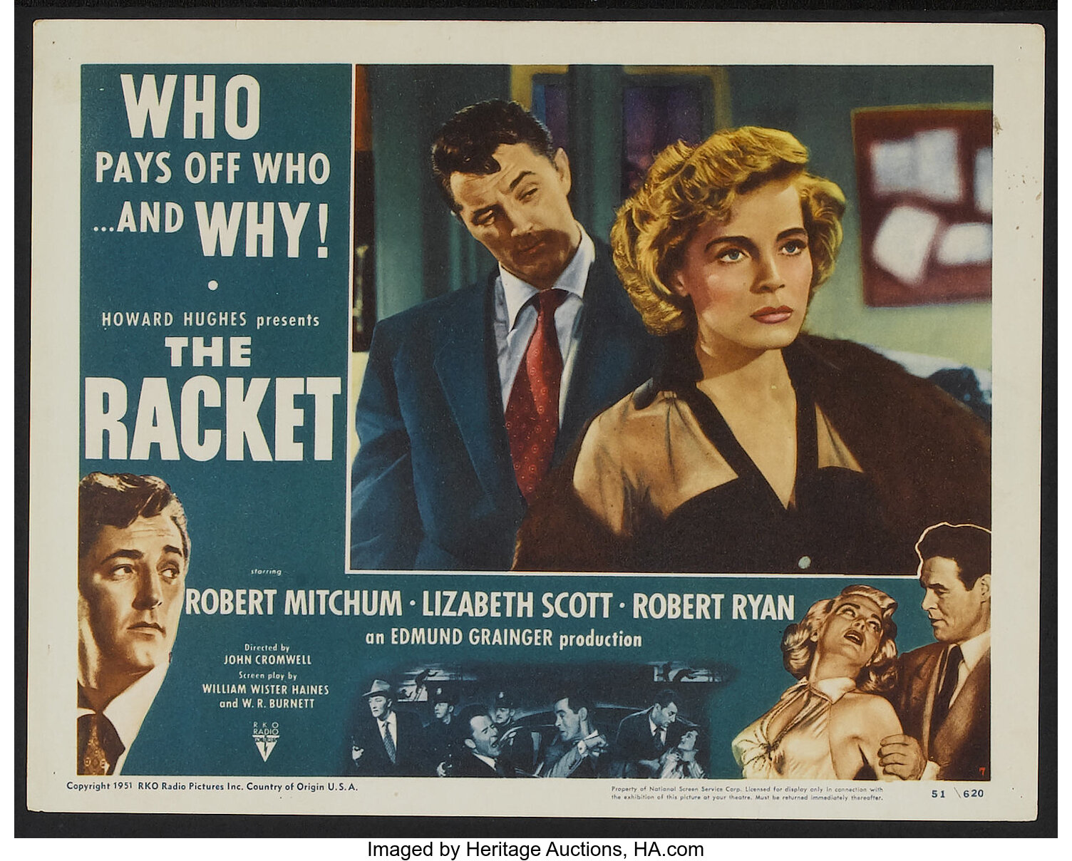 The Racket Rko 1951 Lobby Card Set Of 8 11 X 14 Film Lot 51315 Heritage Auctions 5991
