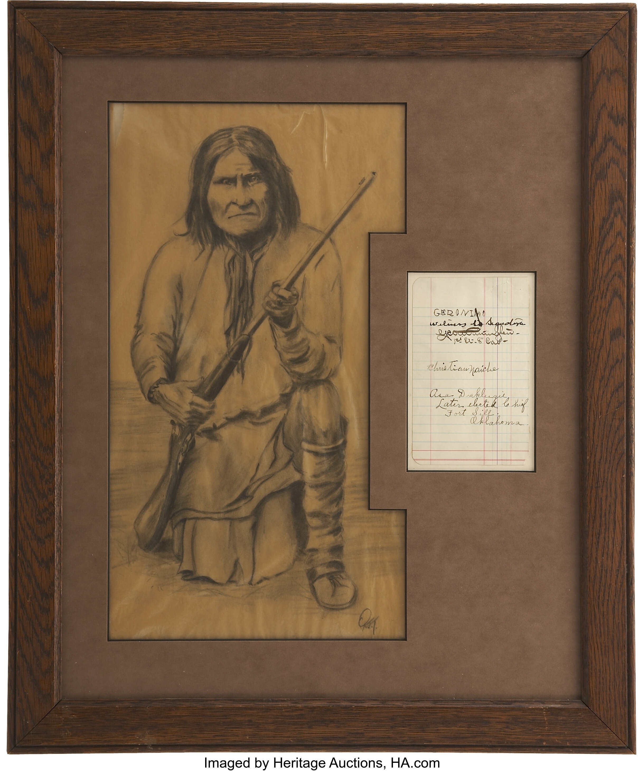 Apache Chief Geronimo Chief Christian Naiche And Asa Daklugie Lot Heritage Auctions