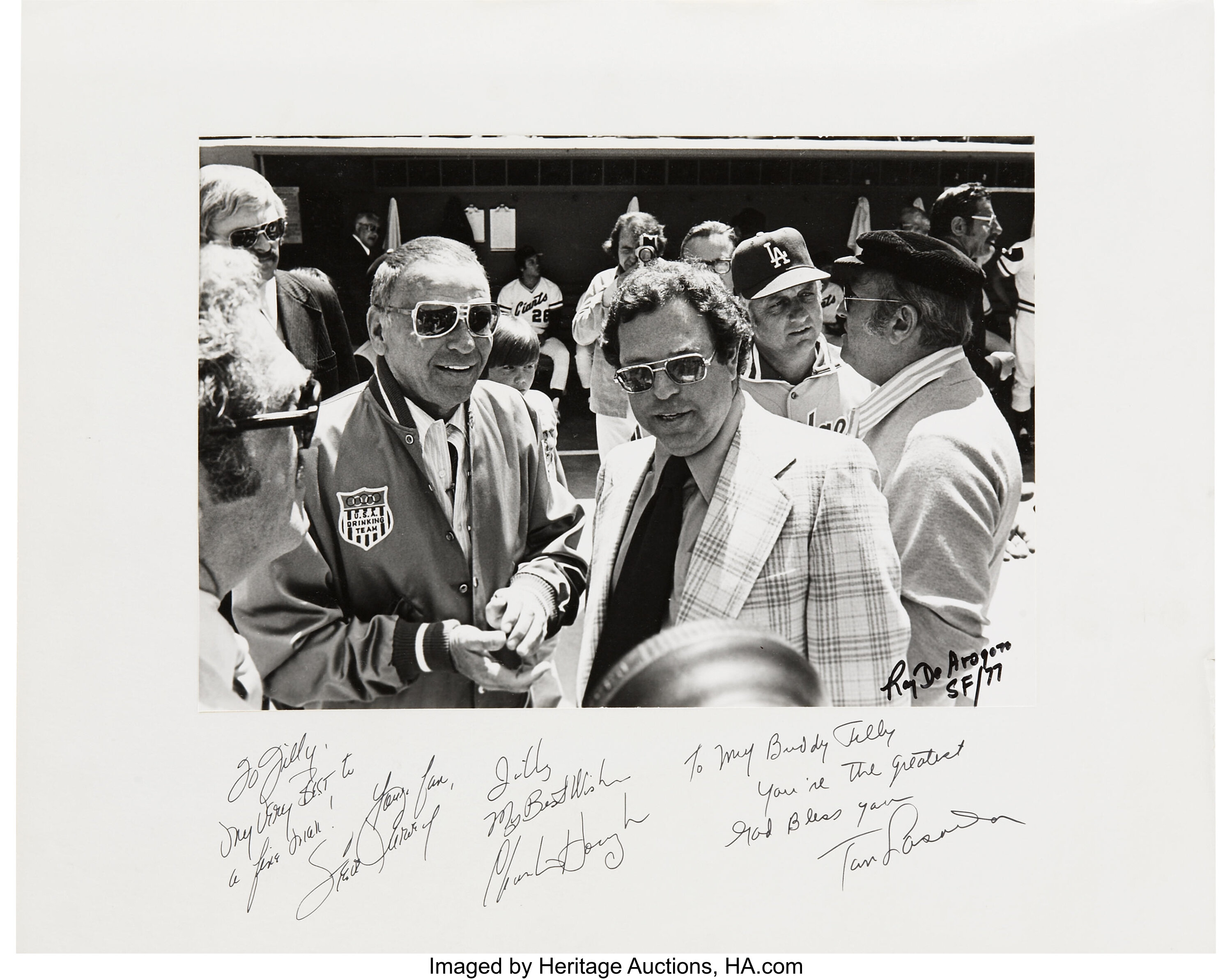 Tommy Lasorda Autographed Los Angeles Dodgers (With Frank Sinatra) Del –  Palm Beach Autographs LLC