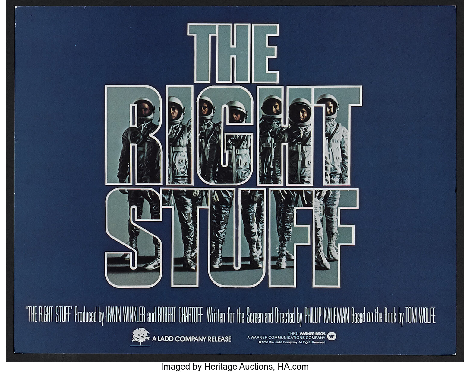 THE RIGHT STUFF: Blu-ray (The Ladd Company 1983) Warner Home Video