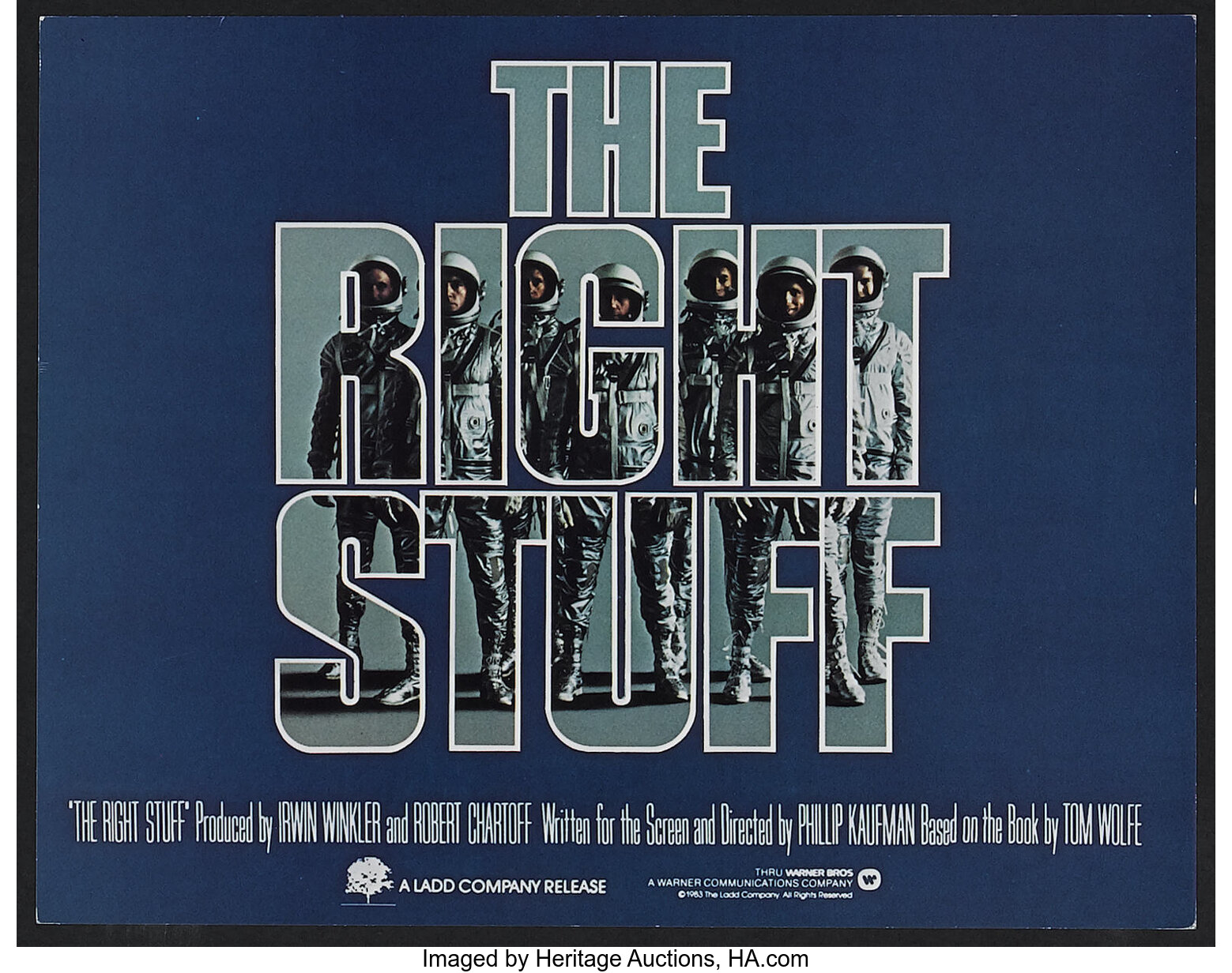 The Right Stuff (Ladd Company, 1983). Deluxe Title Lobby Card and, Lot  #51315