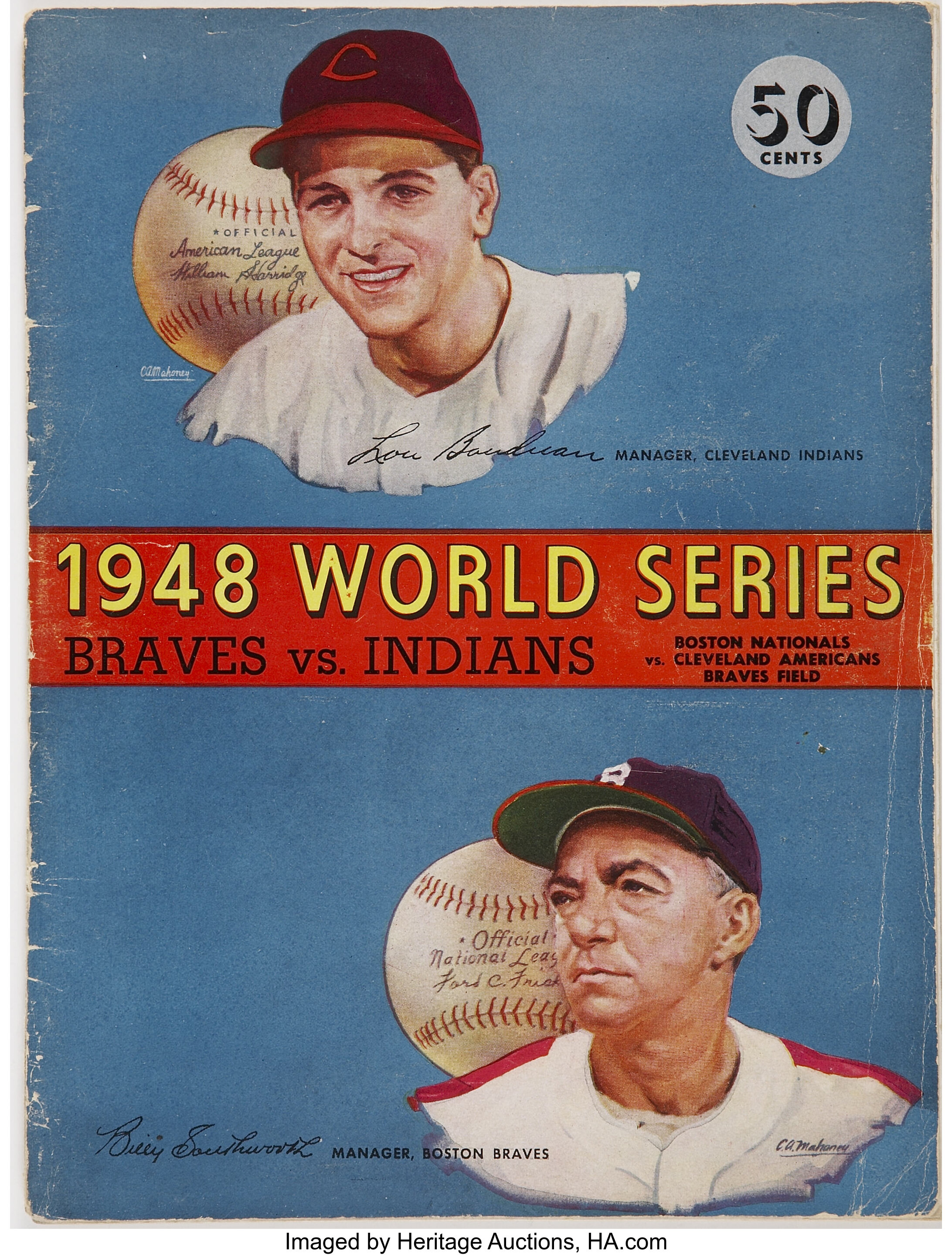 1948 Boston Braves World Series Program.  Baseball Collectibles, Lot  #44087