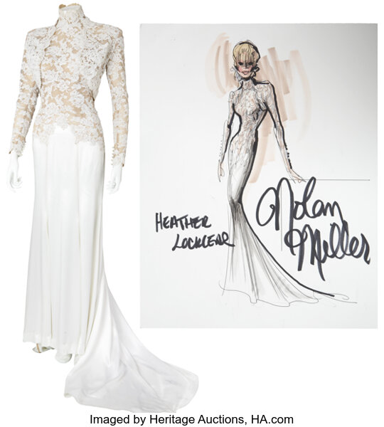 Nolan Miller Designed Wedding Gown for Heather Locklear 1994